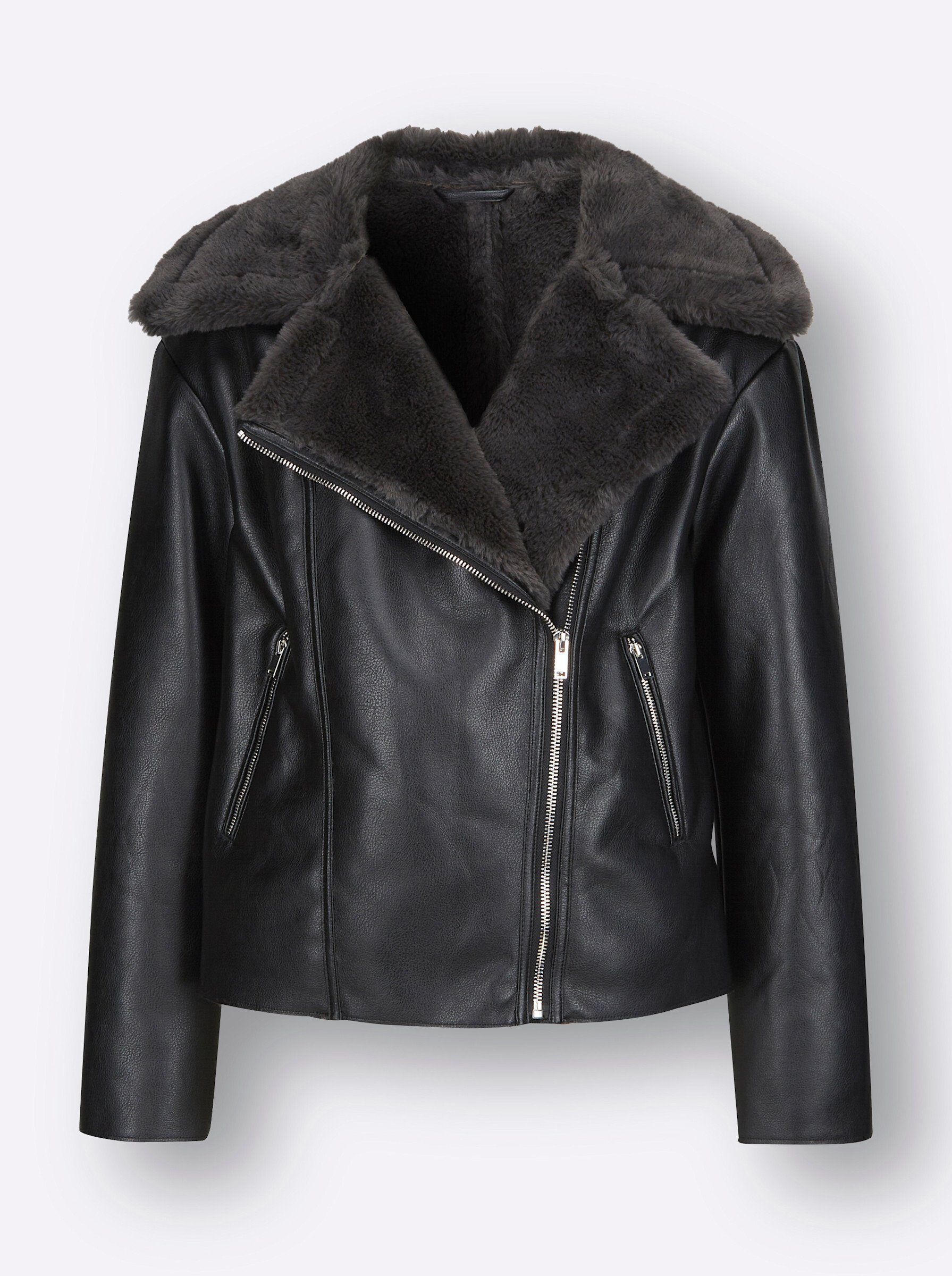 Witt Allwetterjacke Lederimitat-Jacke Langarm