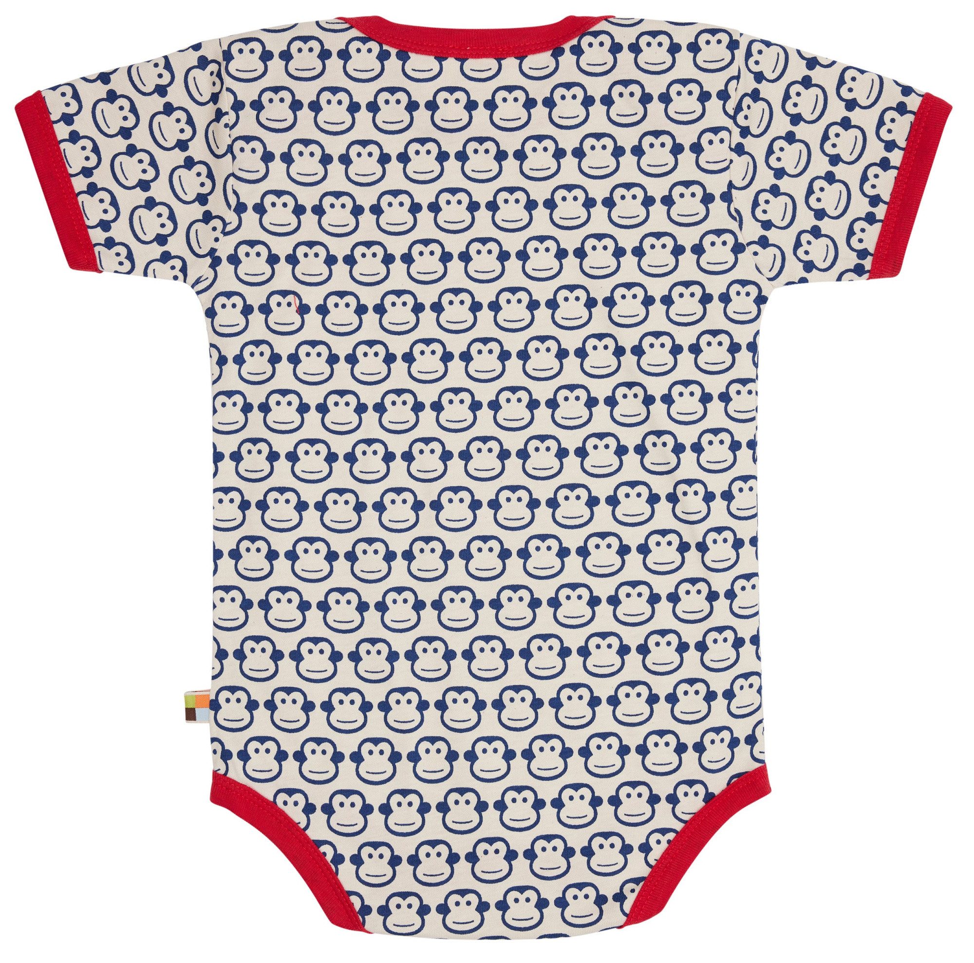 loud + proud Kurzarmbody mit Druckmotiv Affen Bio Baumwolle, GOTS