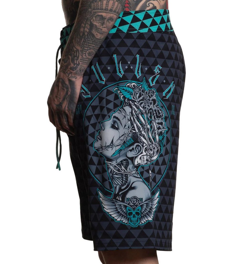 Sullen Clothing Boardshorts Butterfly Tattoo Rosen Schmetterling Badehose günstig online kaufen
