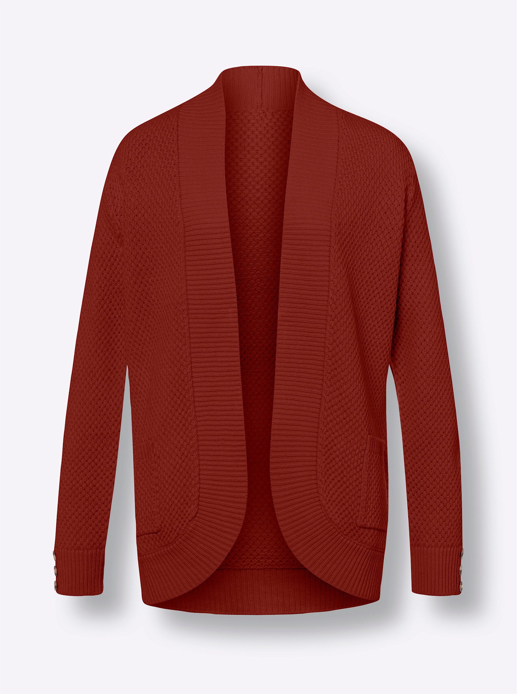 Sieh an! Strickjacke Strickjacke Langarm Struktur