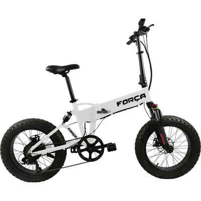 Forca E-Bike »FORÇA E-Bike FOLIBIKE-"X" 20" Faltfahrrad EBike 750Watt 48V WHITE«, Kettenschaltung, 750,00 W