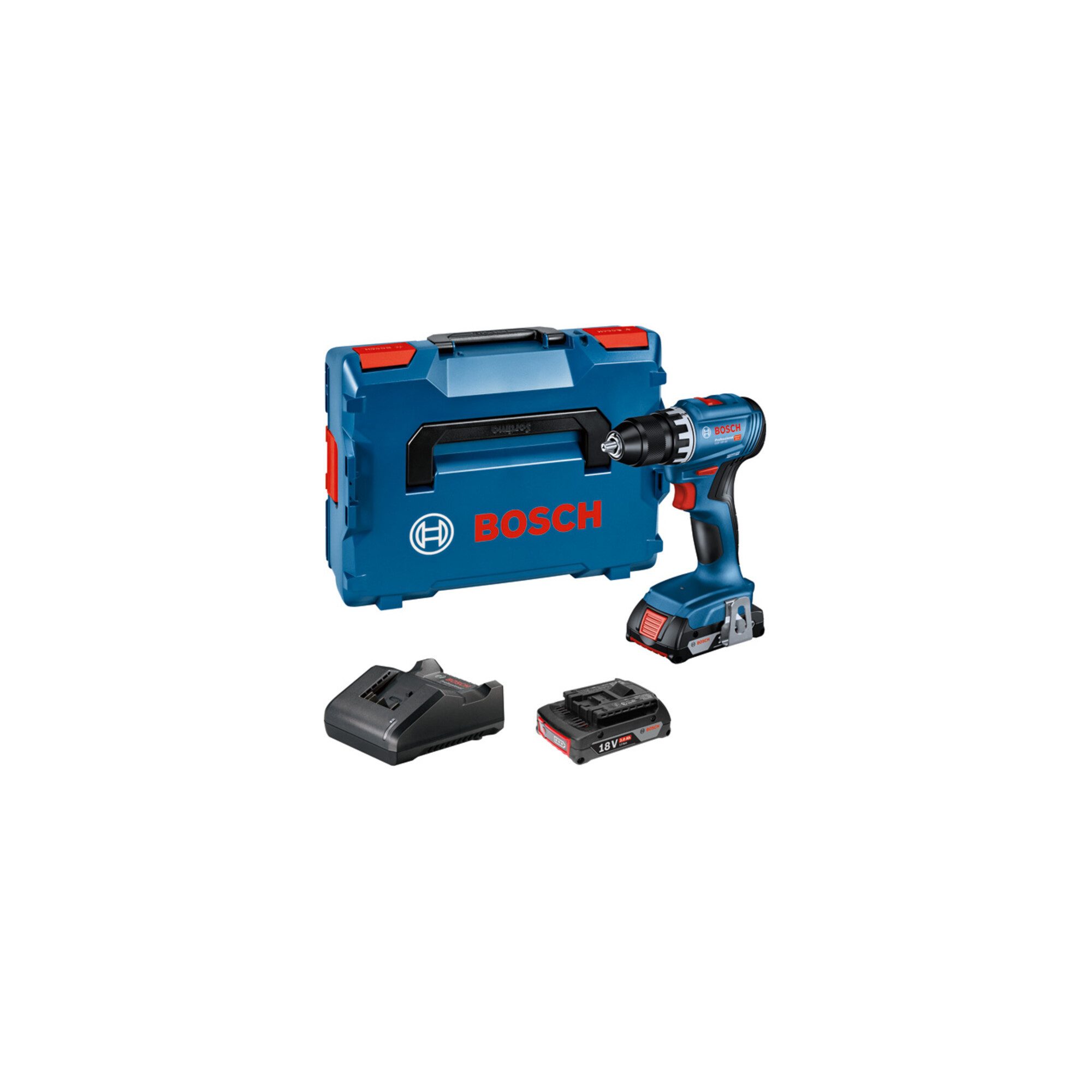 Bosch Professional Bohrschrauber Bosch Akku-Bohrschrauber GSR 18V-45 mit 2x2,0Ah; in L-BOXX