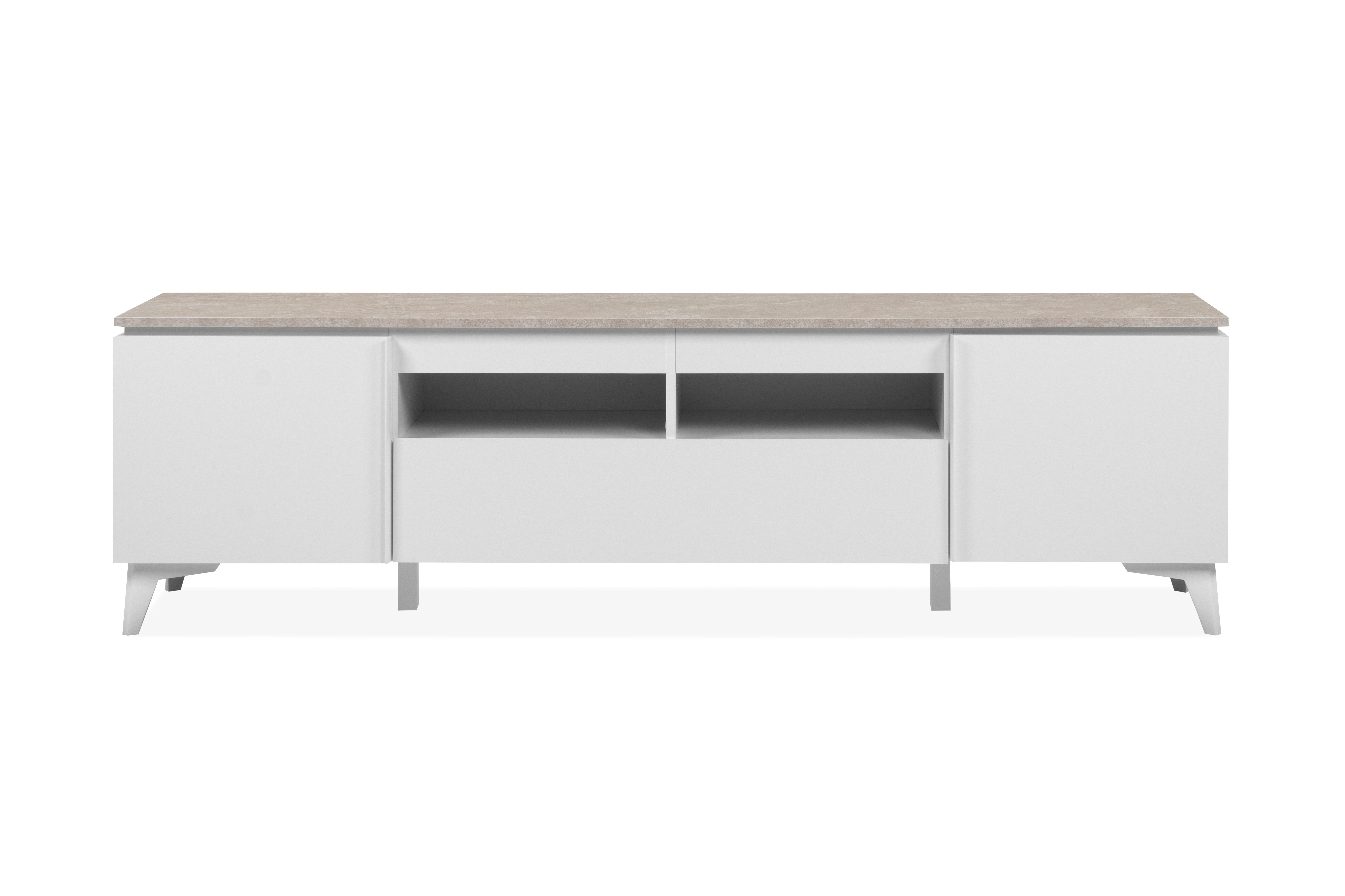 Finori TV-Board Bertrix 56A, Sandstein, weiß, günstig online kaufen