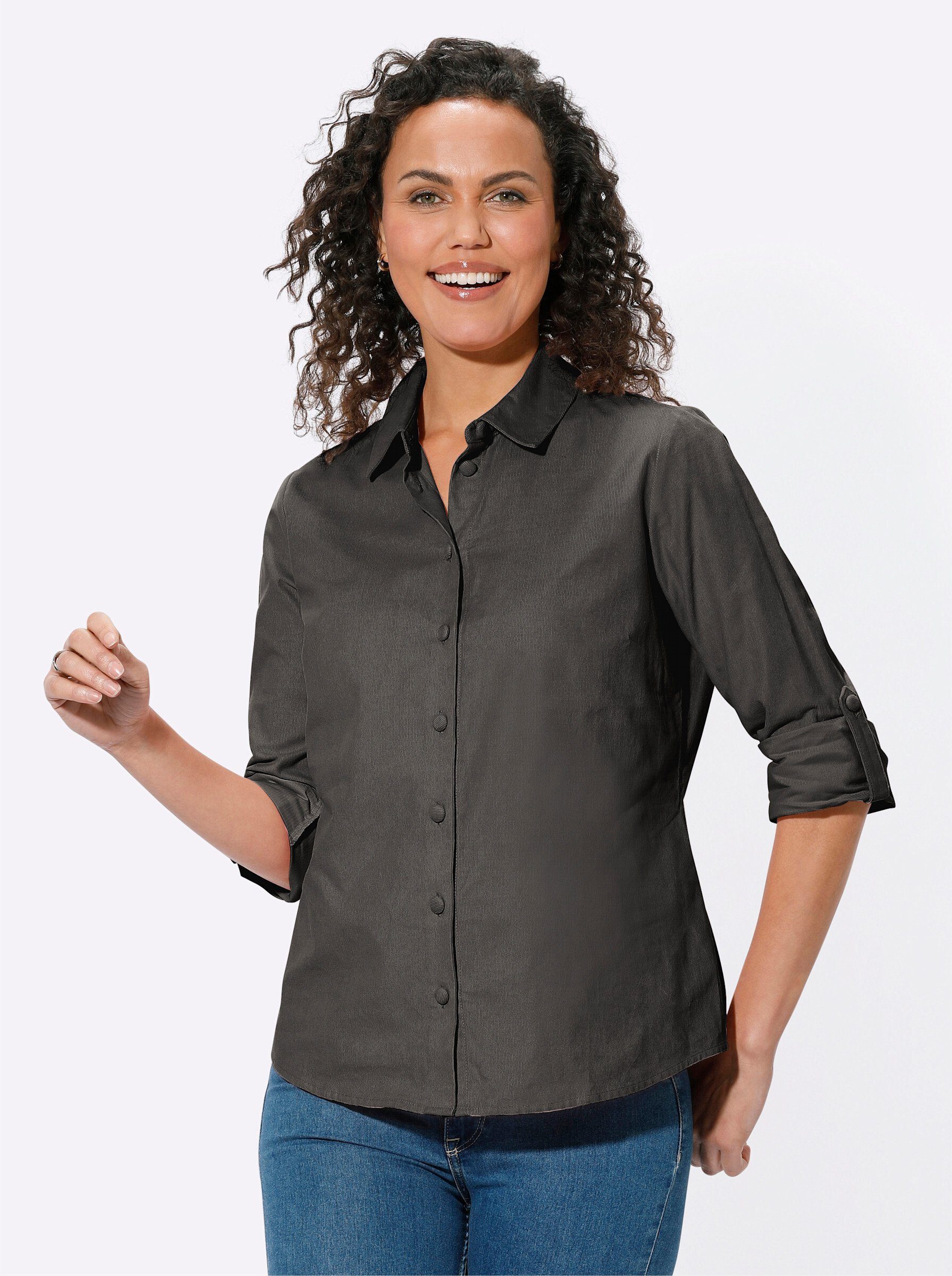 Witt Klassische Bluse Cord-Bluse