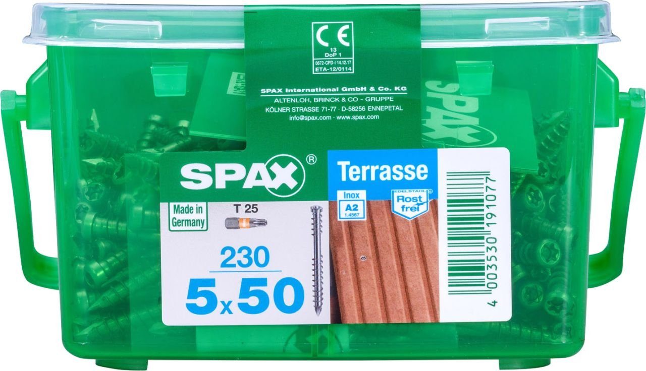 mm Spax Terrassenschrauben Terrassenschraube 25 TX x 50 SPAX 5.0