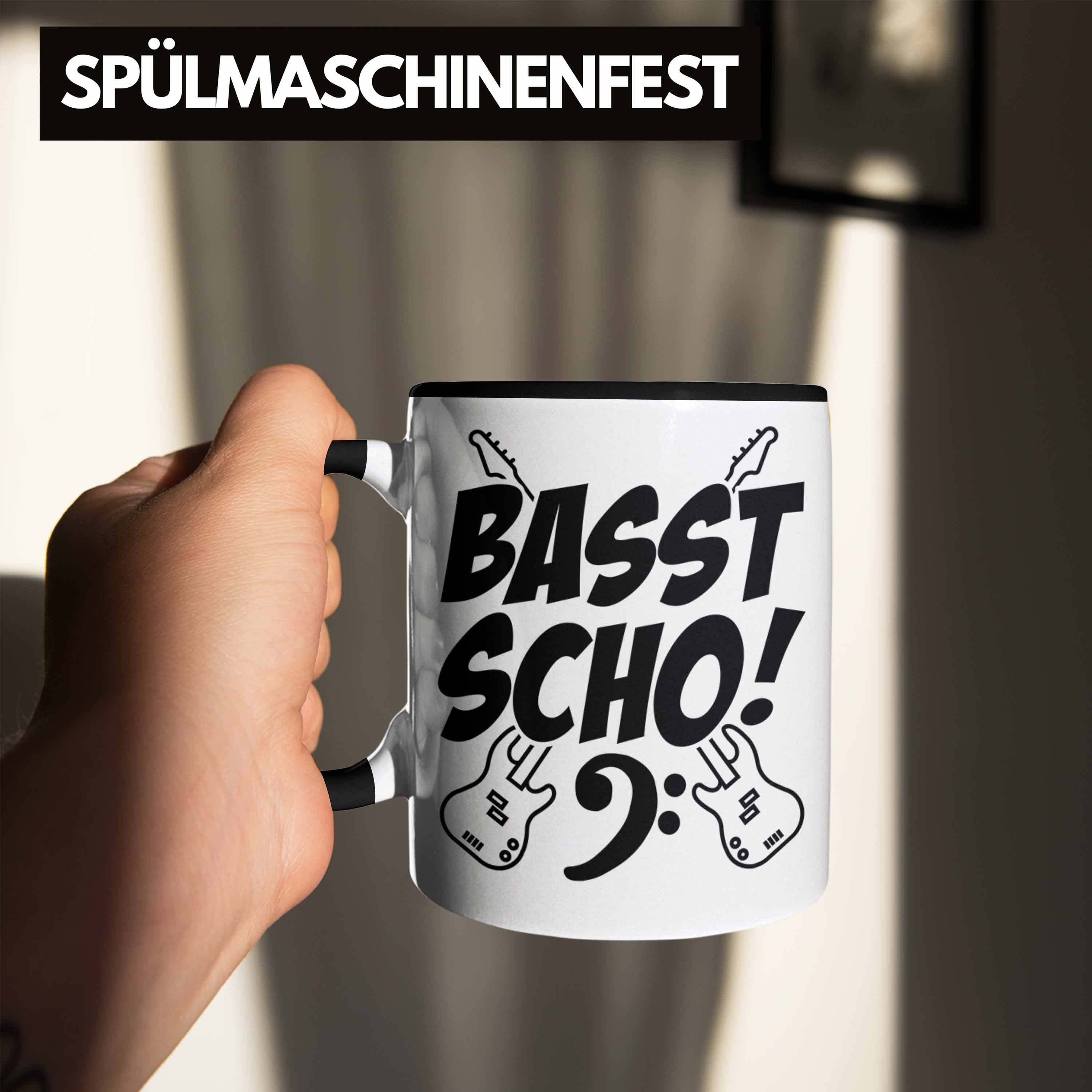 Bassist Tasse S Tasse Basst Geschenkidee Kaffee-Becher Bass-Spieler Trendation Schwarz Geschenk