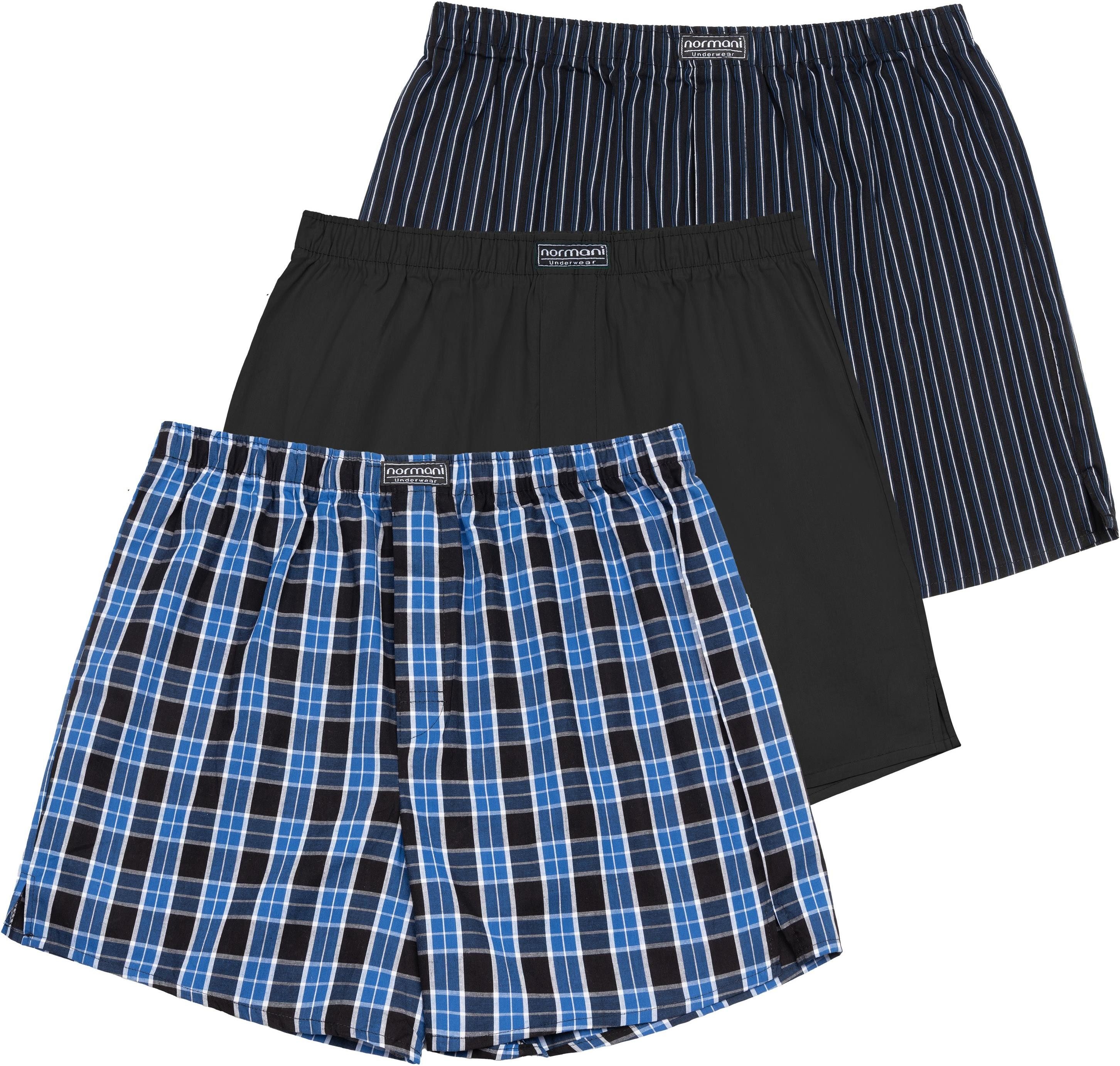 normani Boxershorts 3 Stück Herren Web Boxershorts Aus atmungsaktiver Baumw günstig online kaufen