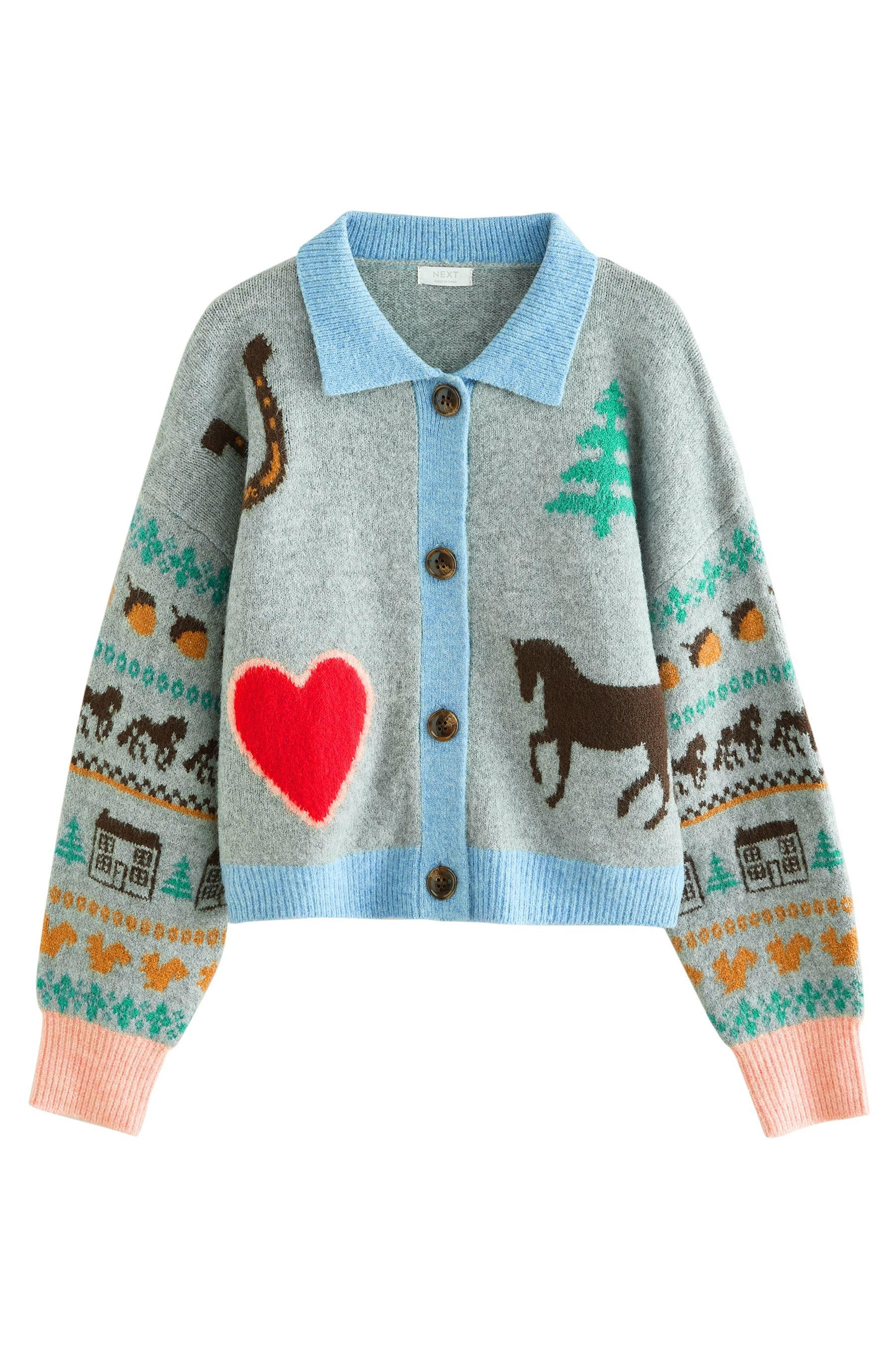 Strickjacke Strickjacke mit Kragen