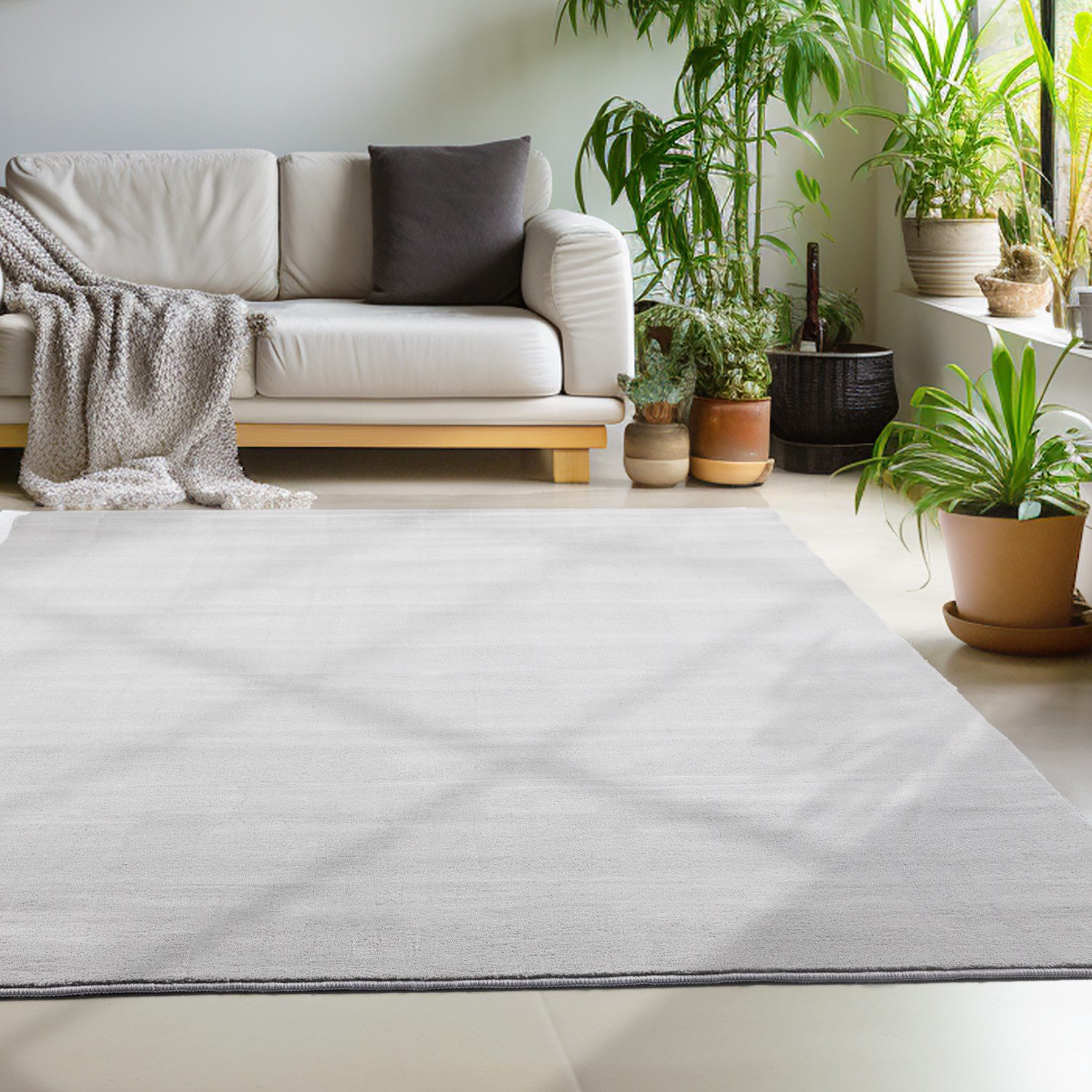 Carpettex Veloursteppich Unicolor - Einfarbig, Läufer, Höhe: 7 mm, Kurzflor günstig online kaufen