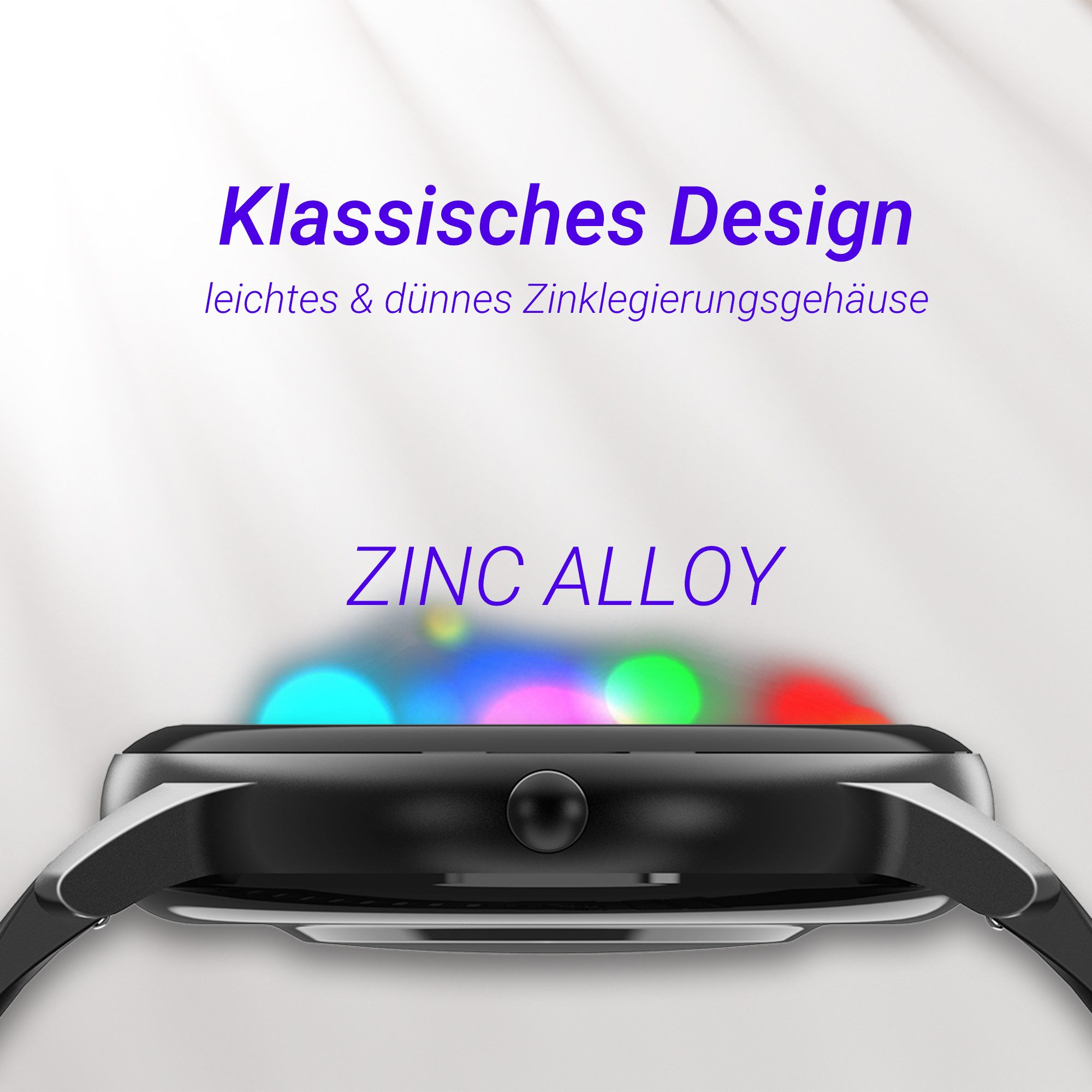 XINJI C2 Smartwatch Bluetooth Touchpanel Puls-/HRV-/O2-Messung App Fitnessuhr