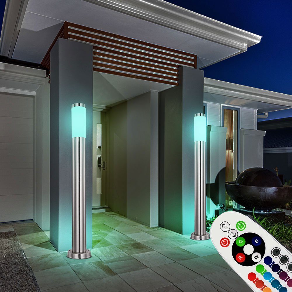 etc-shop LED Handy LED Steh Außen steuerbar Smart Sprache RGB per Leuchte Außen-Stehlampe