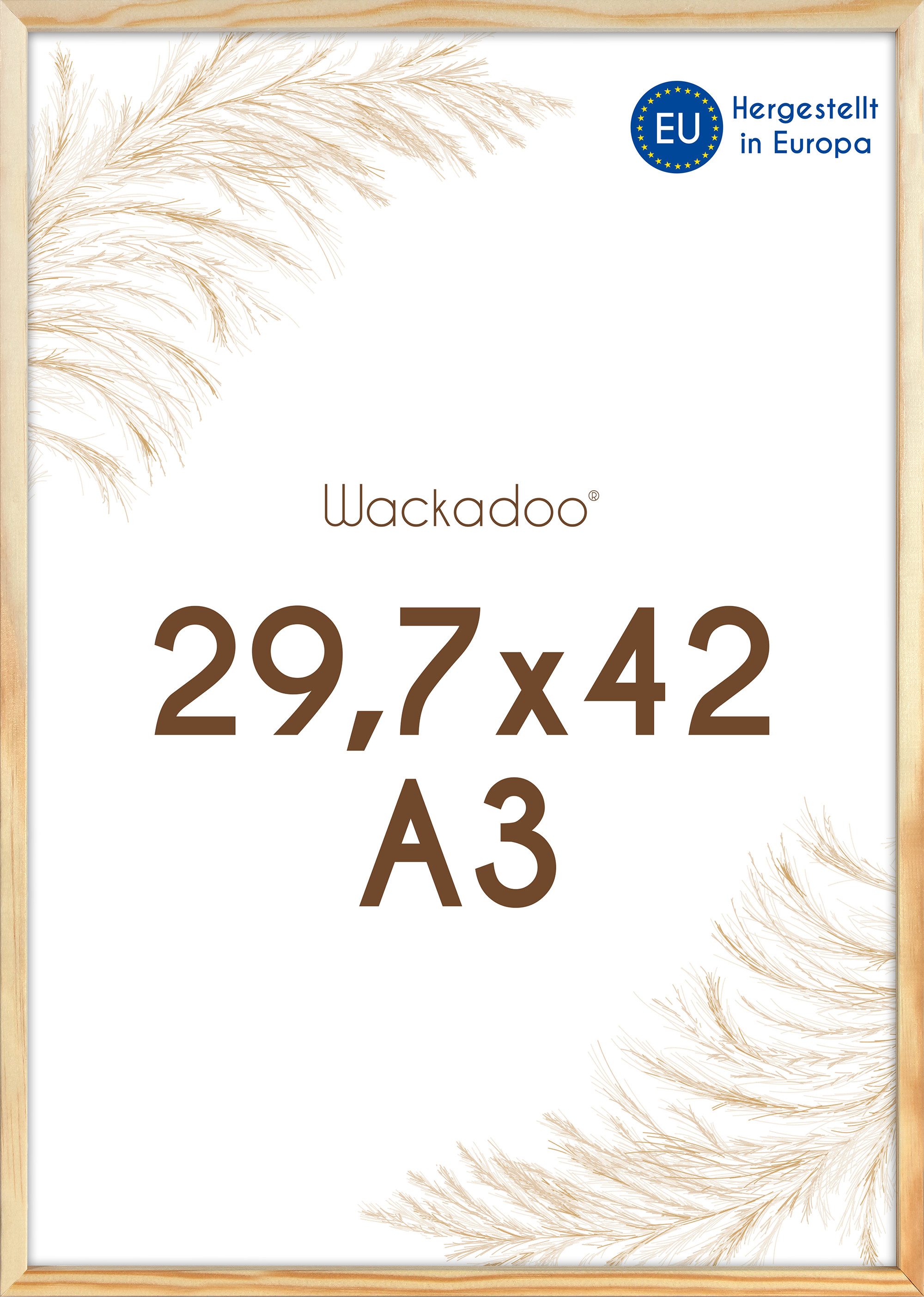 Wackadoo Living Bilderrahmen Holzbilderrahmen mit Glas für Einzelbilder div günstig online kaufen