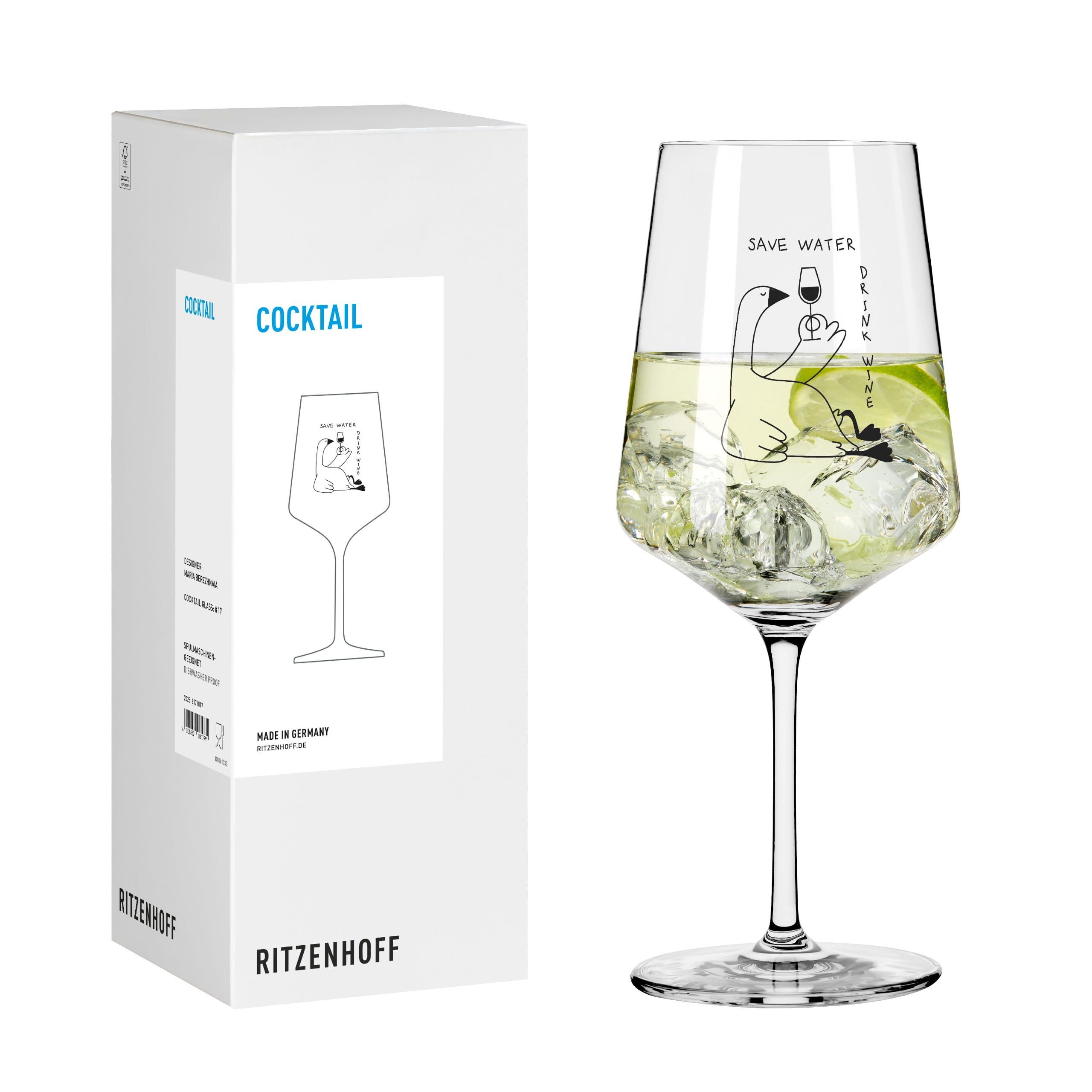 Ritzenhoff Aperitifglas Sprüche, Kristallglas