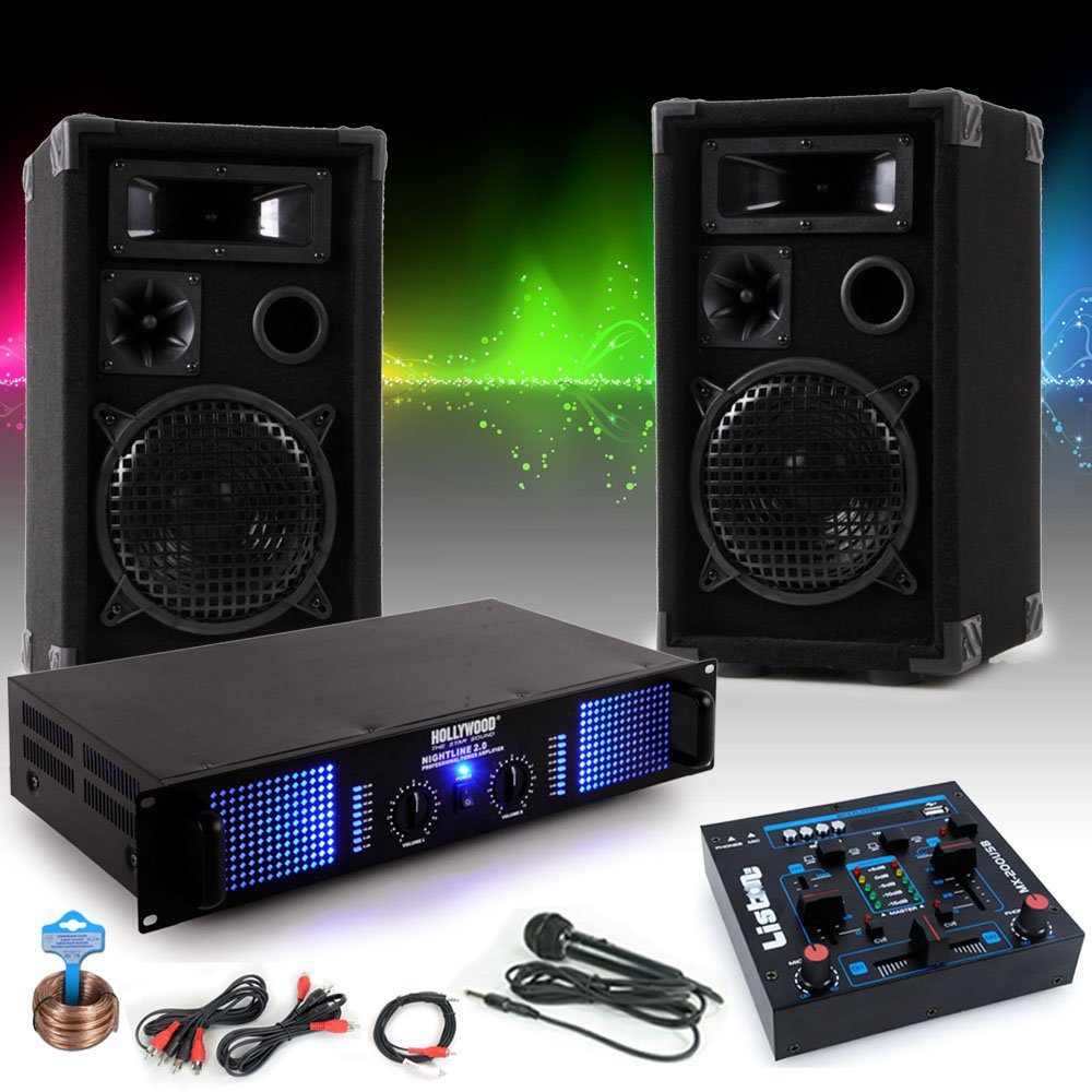 etc-shop Lautsprecher (2400W PA Partyanlage Party Karaoke Musikanlage Boxen  Verstärker Mixer DJ-580) online kaufen | OTTO