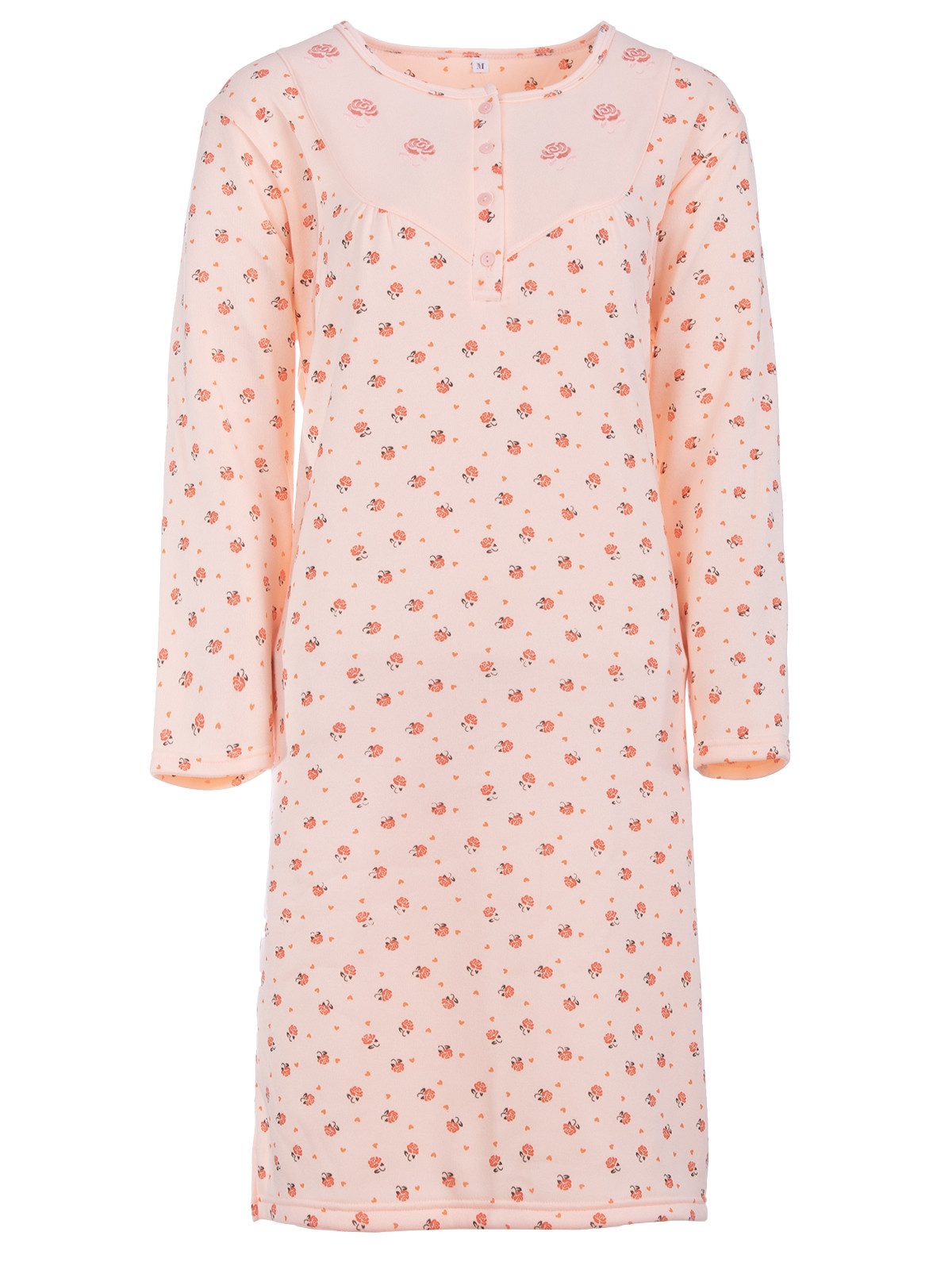 Lucky Nachthemd Thermo Nachthemd - Herzchen mit Rosen