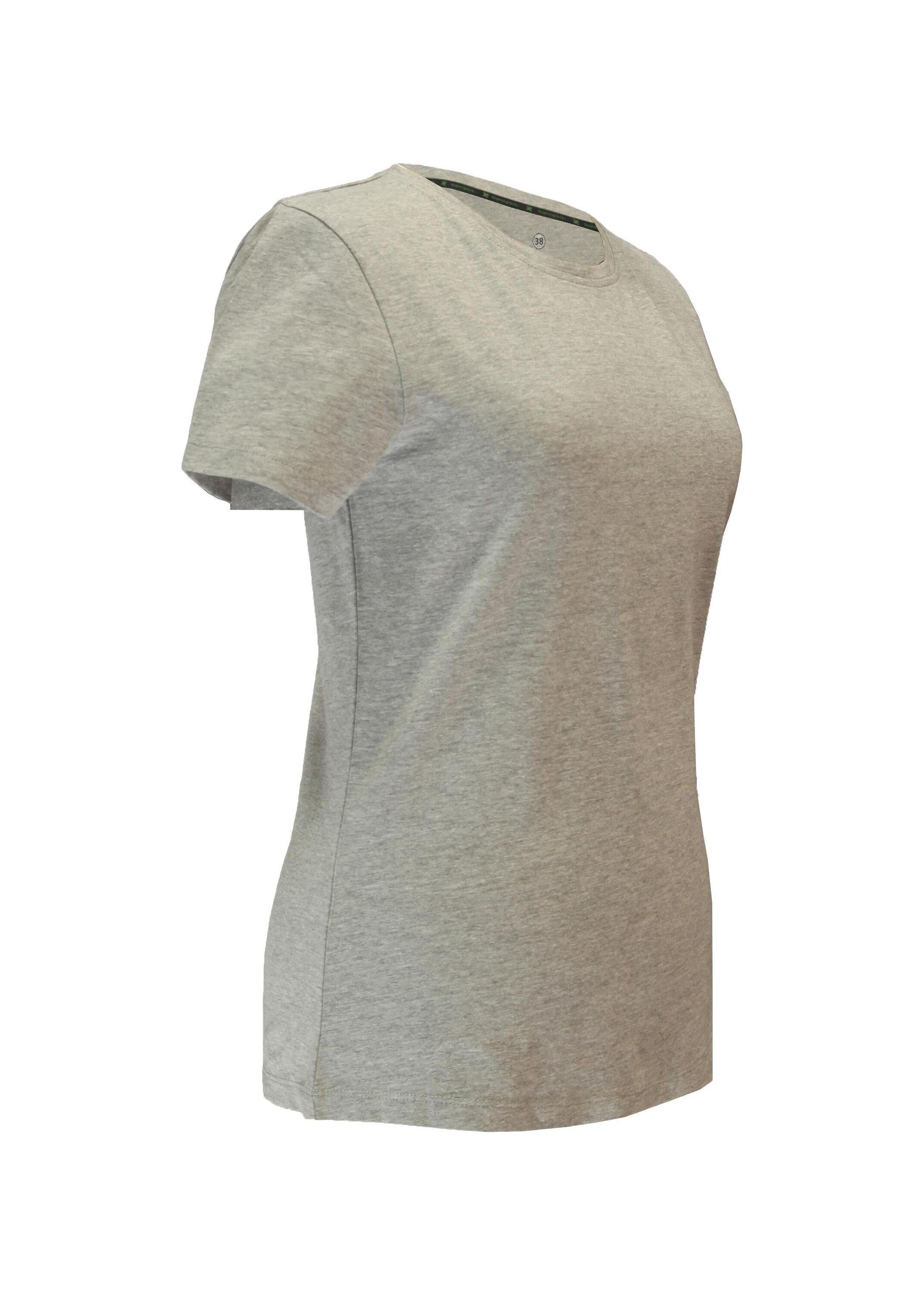Damen, Grey Melange Bio-Baumwolle Gipfelglück Lynn Pack, für aus 3er Funktionsshirt