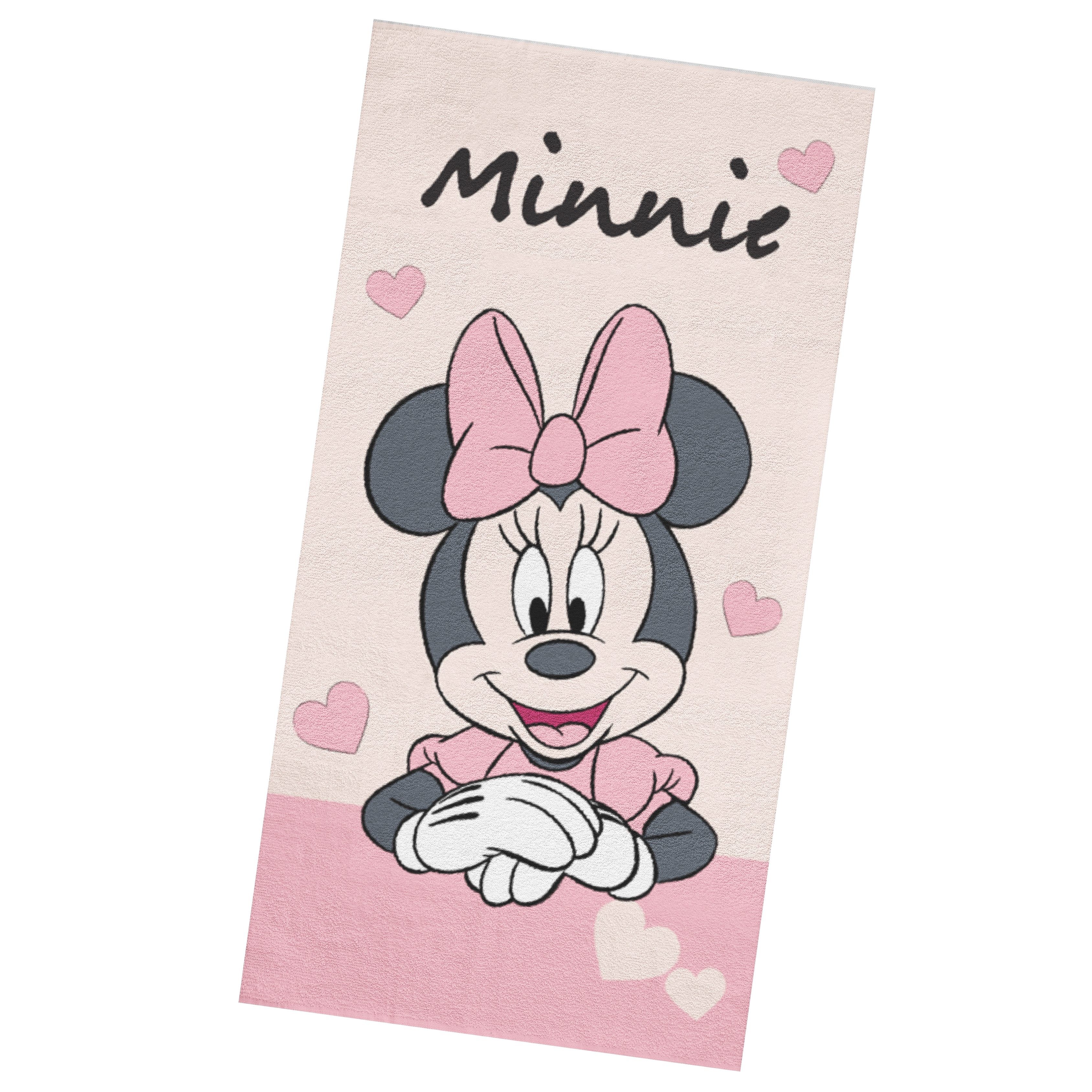 Badetuch 100 (1-St), Strandtuch MTOnlinehandel %, Mouse Maus Disney's Minnie 70x140 cm, Baumwolle Minnie