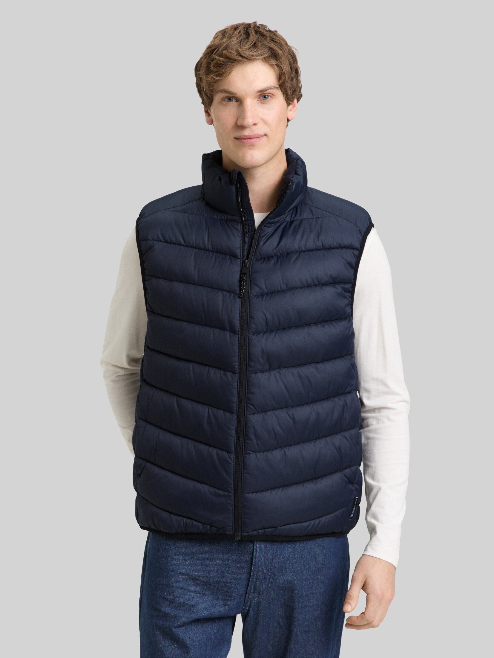 TOM TAILOR Denim Steppweste Jacken Lightweight Steppweste mit Stehkragen