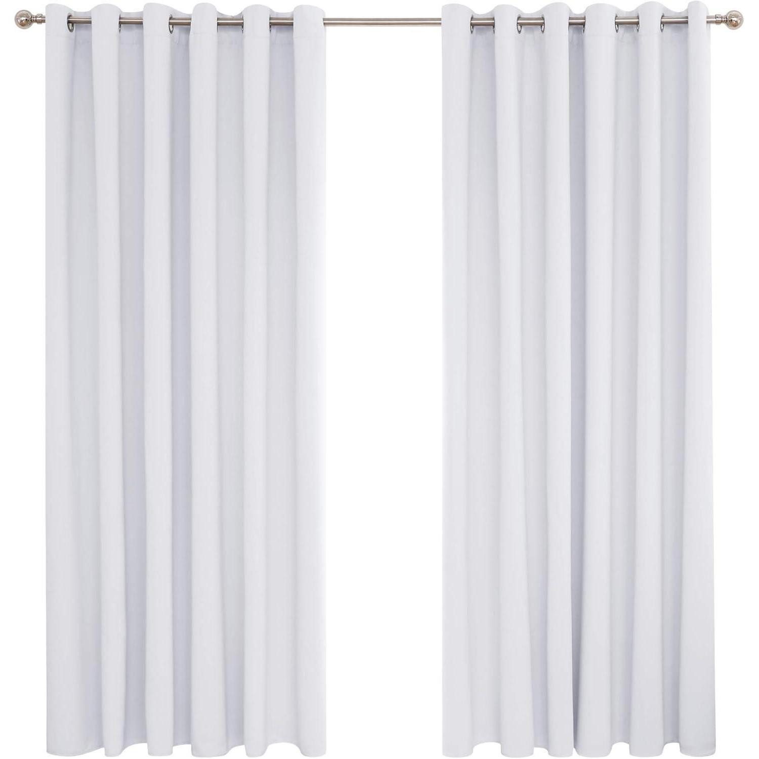 LuxusKollektion Verdunkelungsvorhang Verdunkelungsvorhang H229 x B229 cm (2er Pack) Silber Grau (2 St)