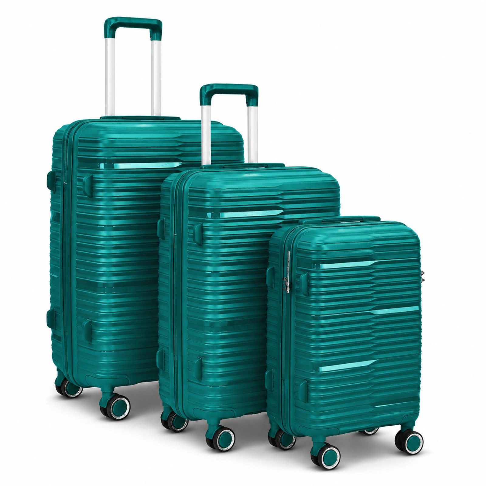 Barut Trolleyset PP Reisekofferset Korallenblau, (Set, 3 tlg., MS-19063)
