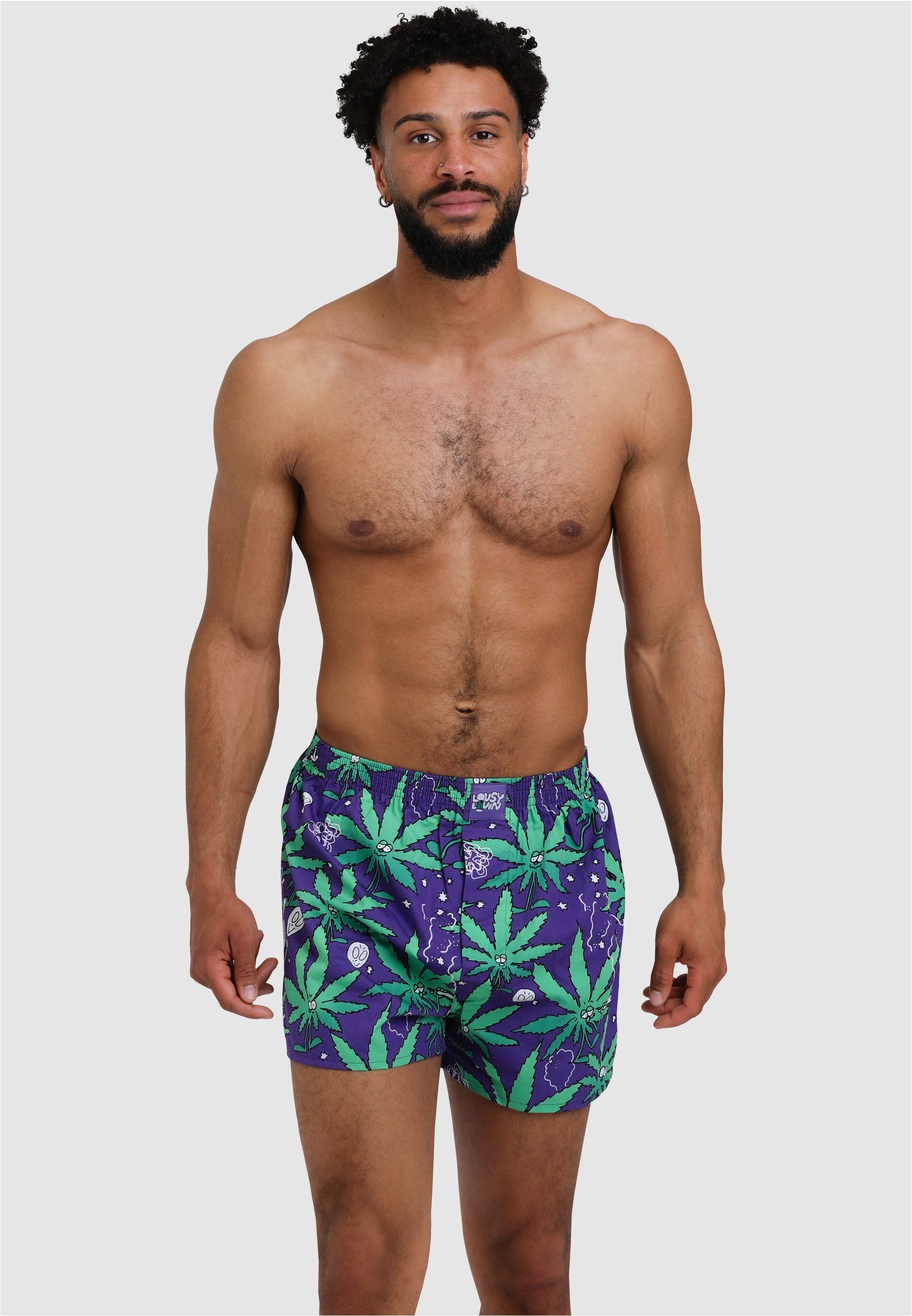 Lousy Livin Boxershorts OuterSpace 2er-Pack mit funktionalem Eingriff mit Knopf