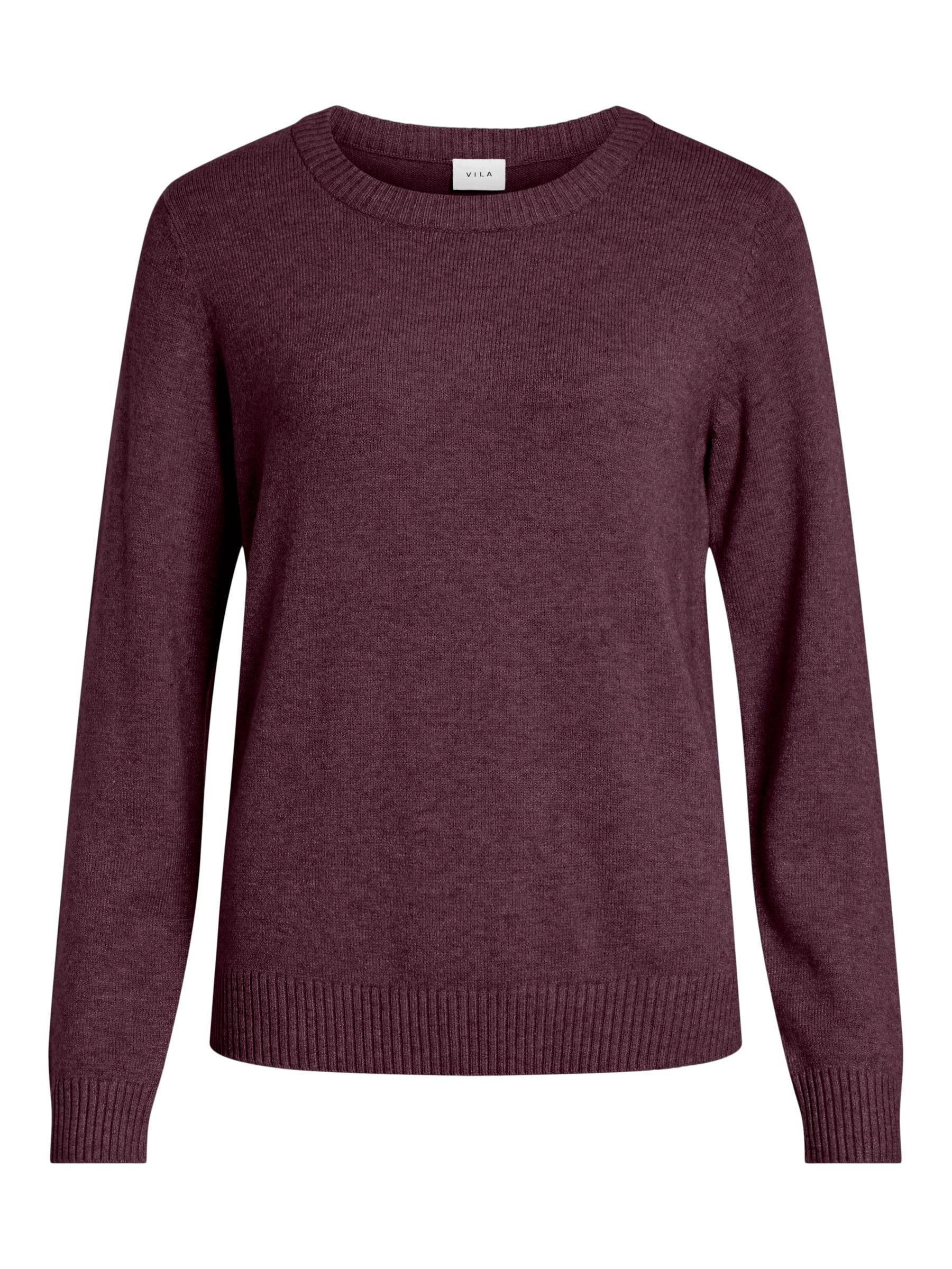 Vila Strickpullover Dünner Rundhals Strickpullover VIRIL günstig online kaufen
