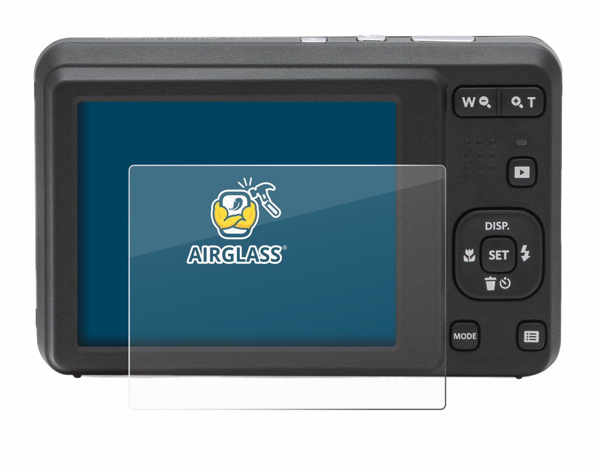 BROTECT Displayschutzglas Folie für Kodak Pixpro FZ55, Schutzfolie Glas Panzer Display Schutz klar