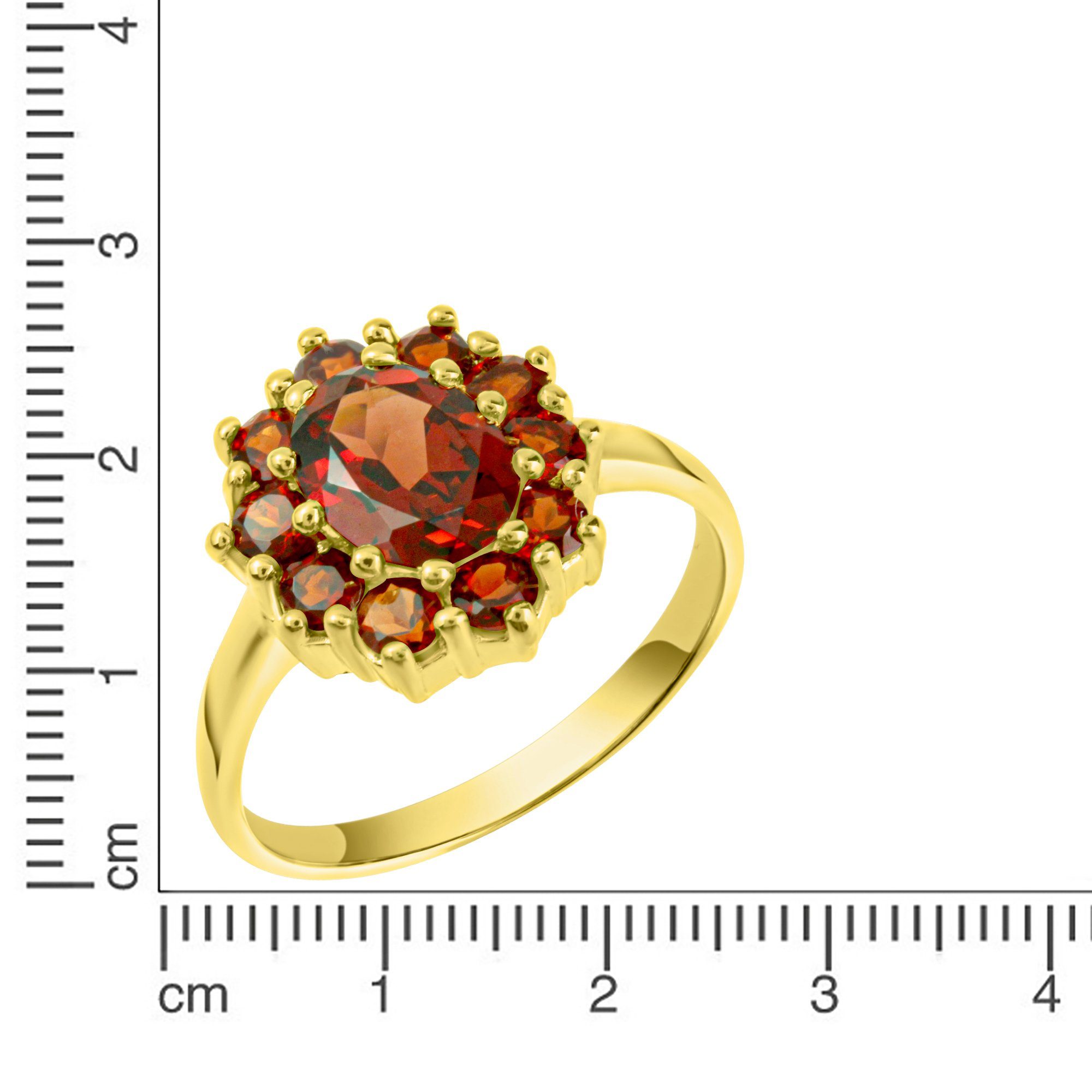 Vivance Fingerring 925/- Sterling Silber vergoldet Granat günstig online kaufen