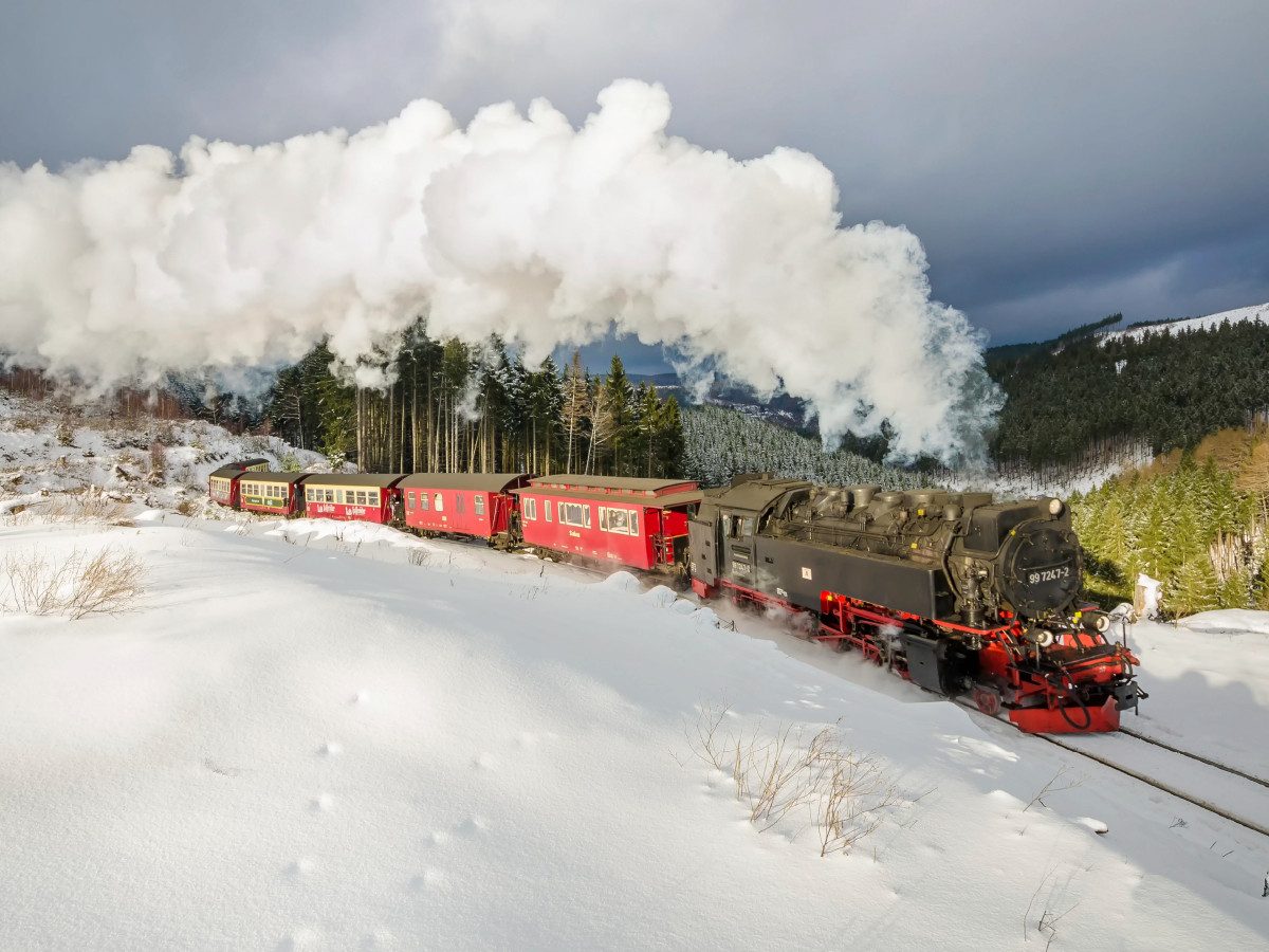 CALVENDO Puzzle CALVENDO Puzzle Brockenbahn bei Drei Annen, 1000 Teile Lege-Größe 64x, 1000 Puzzleteile