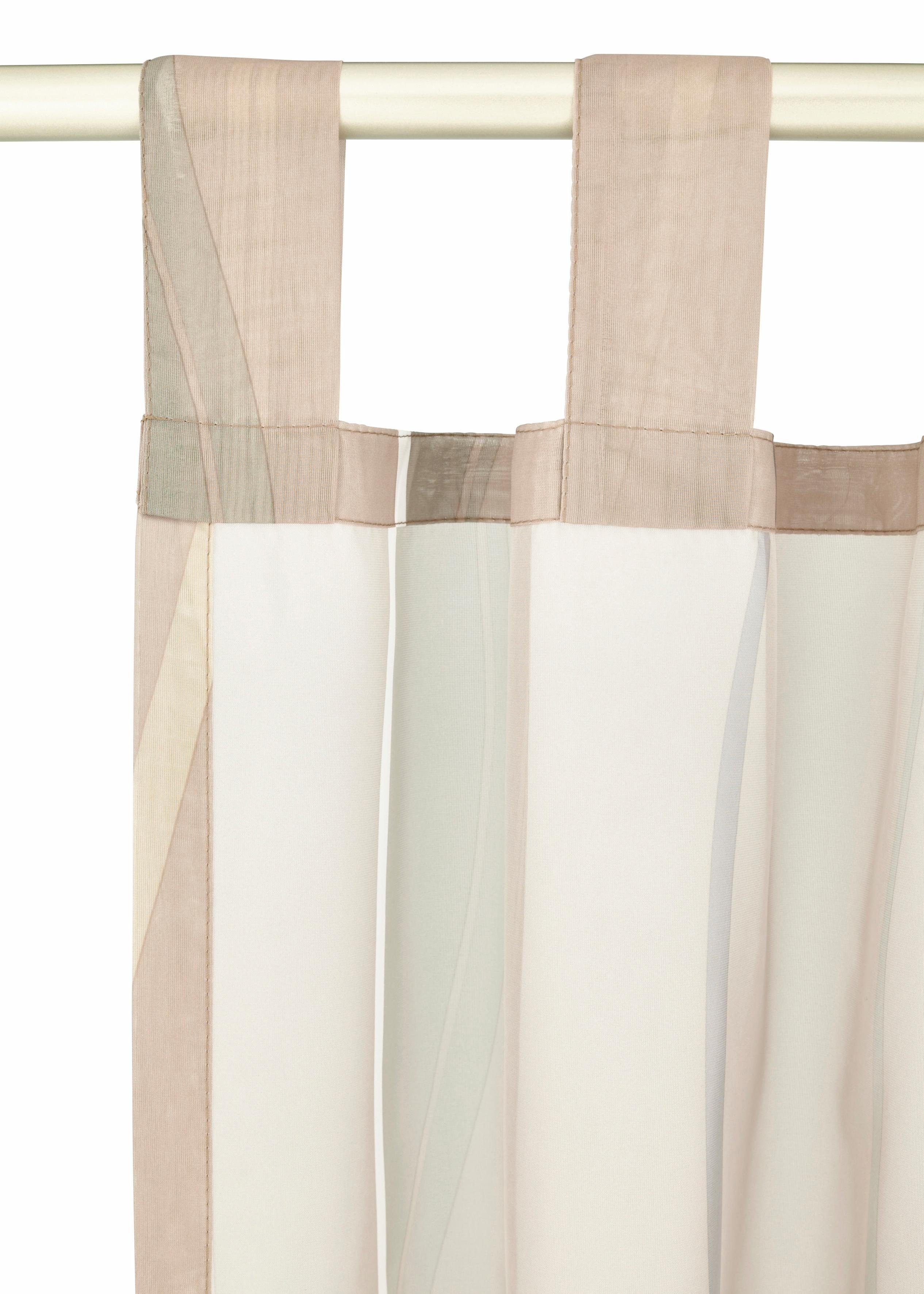 OTTO home Gardine Dimona (2 St), Schlaufen, transparent, Voile, 2er-Set, Voile, Polyester, Wellen