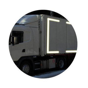 ProPlus Reflektor-Aufkleber Reflektorband selbstklebend weiß - 2 m, (1tlg), Sicherheitsband Anhänger Transporter Wohnwagen Zubehör