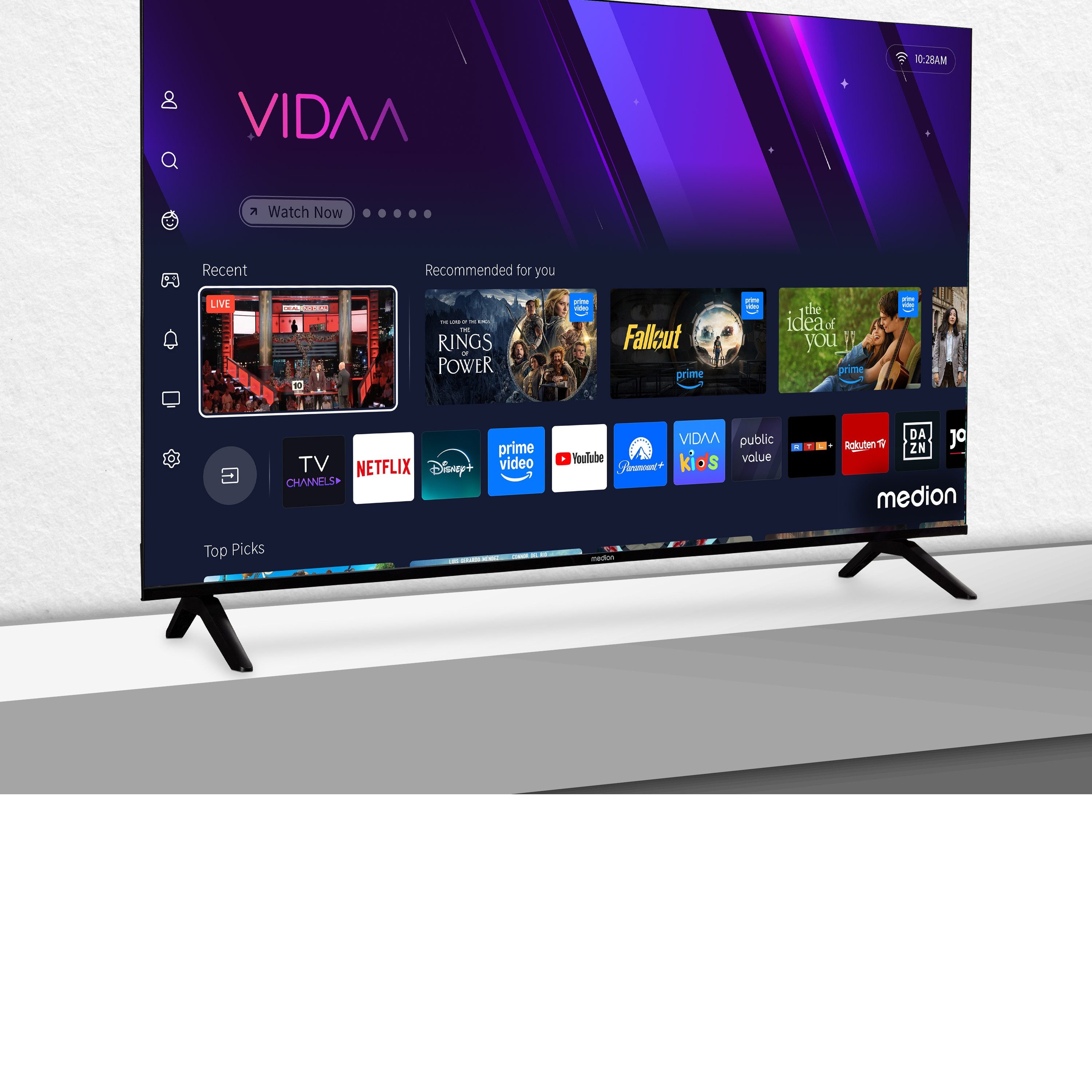Medion® MD850301 LCD-LED Fernseher (126.9 cm/50 Zoll, 4K Ultra HD, Smart-TV, Dolby Vision, Dolby Atmos, Netflix, HBO Max, Prime Video, Disney+, WOW)
