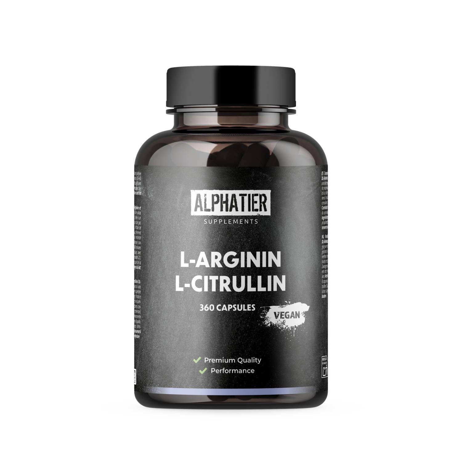 Alphatier Arginin Citrullin Kapseln 360 Stück Aminosäure Kapseln
