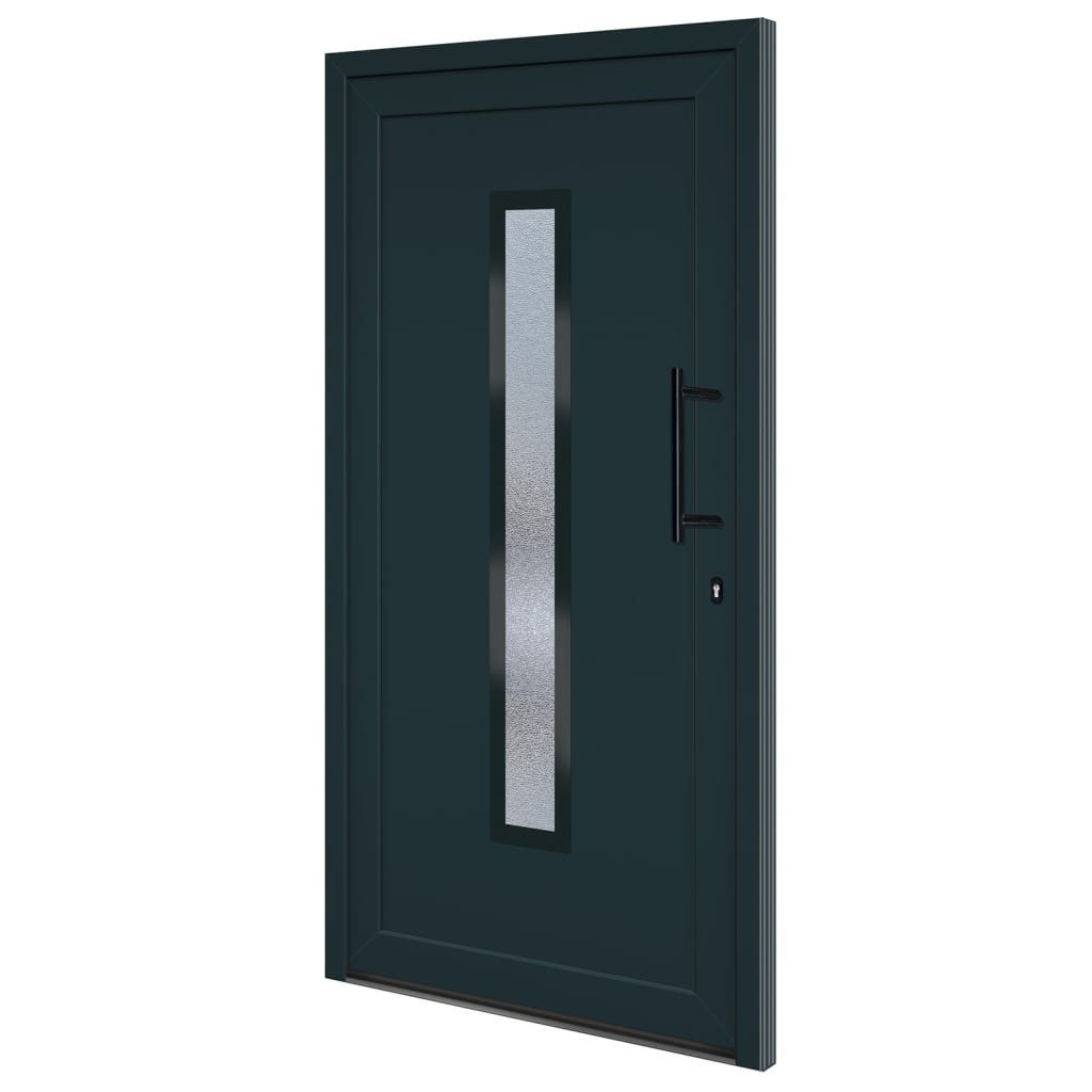 vidaXL Haustür Haustür Anthrazit 108x200 cm PVC (1-St)