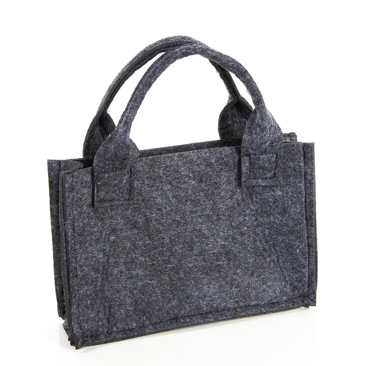 Logbuch-Verlag Dekofigur Filztasche dunkelgrau rustikal mit Henkel 21 x 14 günstig online kaufen