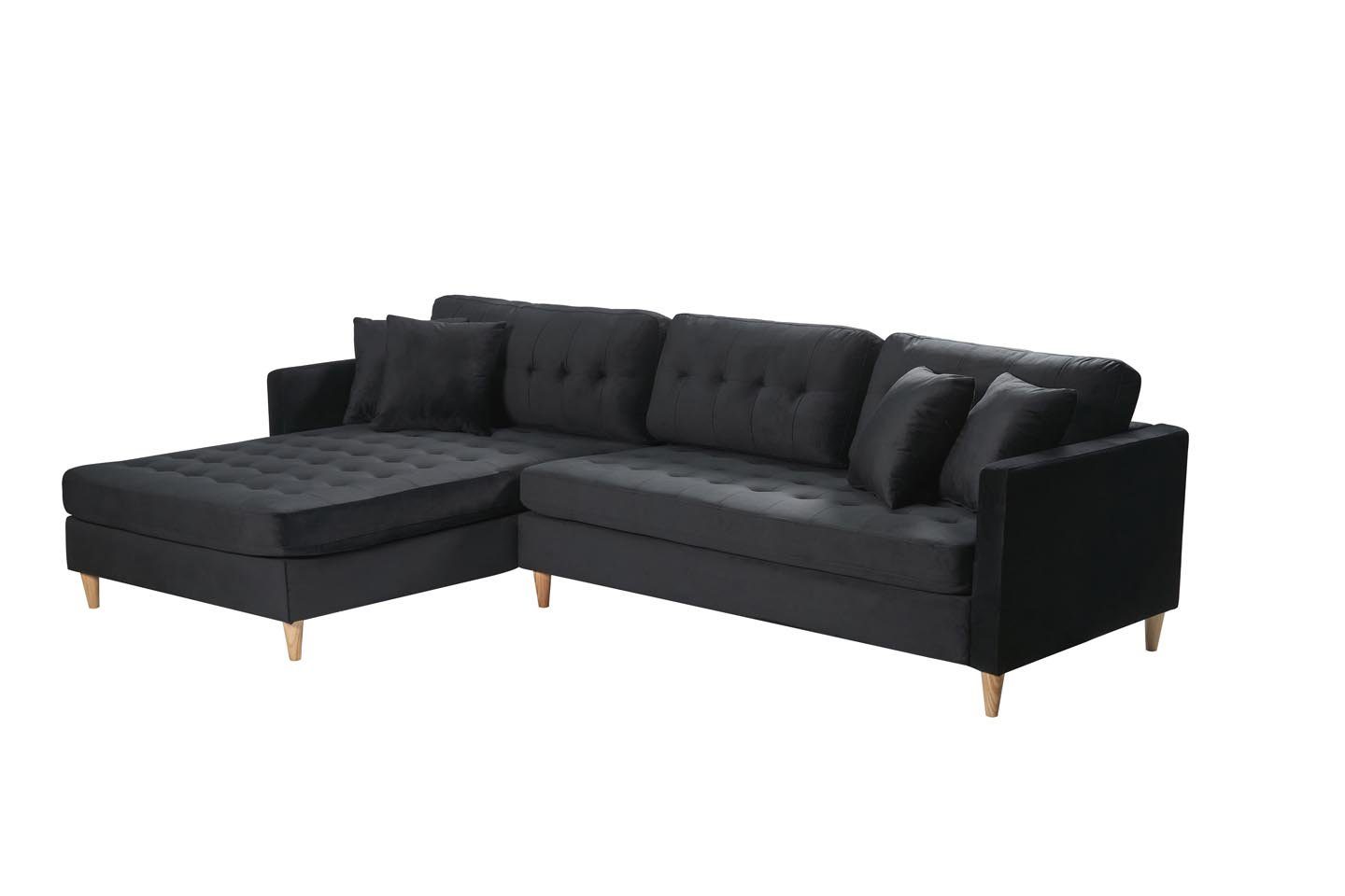 ebuy24 Sofa Marino Deluxe Chaiselongsofa rechts oder links gew Schwarz