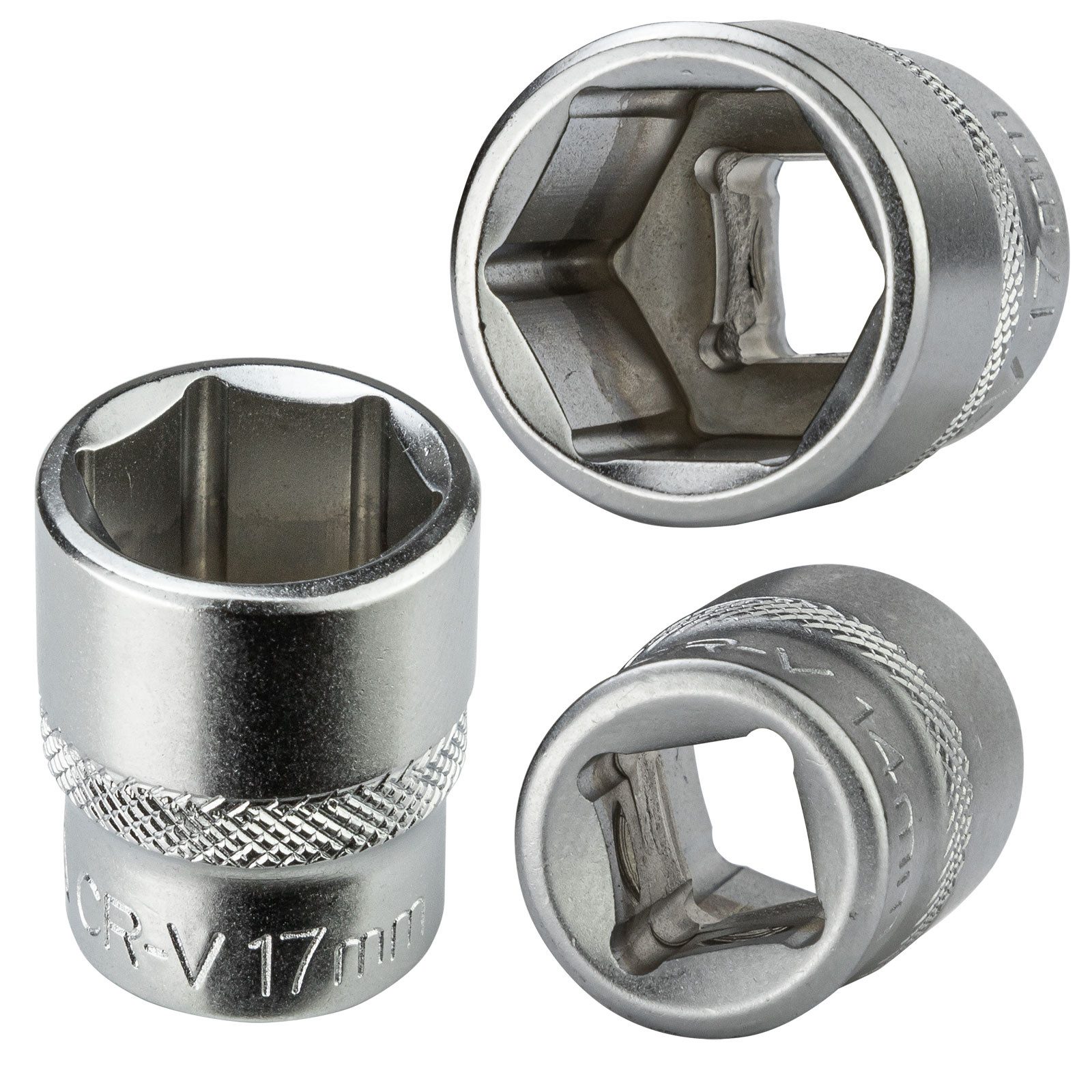 Thumbnail - DEMA Stecknuss Stecknuss Sechskant 17mm 6 Kant 3/8" kurz (CR-V)