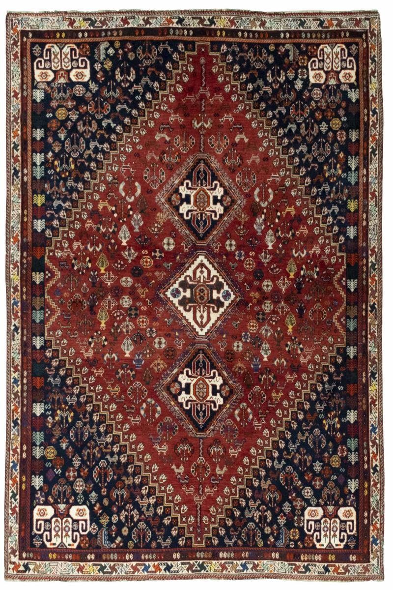 Orientteppich Shiraz 173x259 Handgeknüpfter Orientteppich / Perserteppich, Nain Trading, rechteckig, Höhe: 10 mm