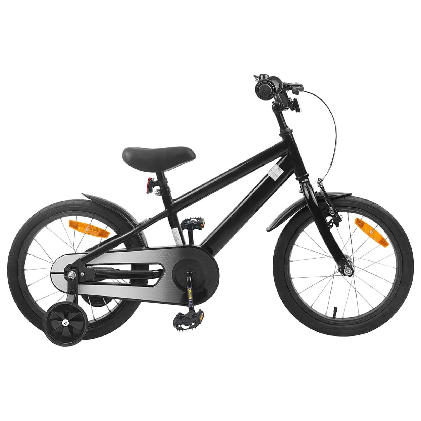 vidaXL Kinderfahrrad 112,5 x 51 x 75 cm Kinderfahrrad 16 Zoll für 4-6 Jahre alt Schwarz Stü