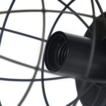 ZMH Deckenleuchte Retro Schwarze E27 Lampenfassung 1-flammig Ohne Brine, LED wechselbar