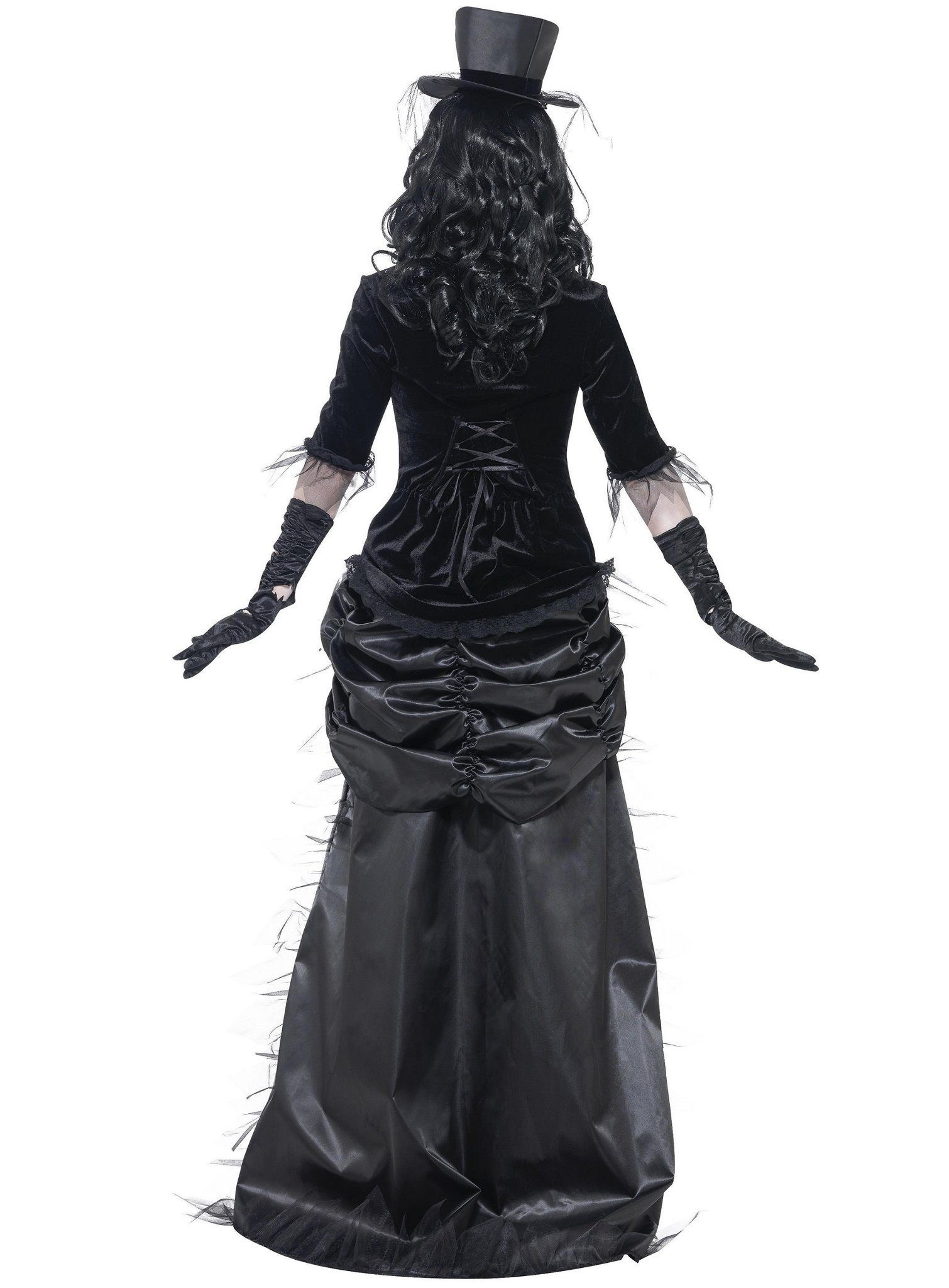 Smiffys Vampir-Kostüm Geisterstadt Lady, Schickes Kleid für Geister, Vampire oder untote Steampunker!
