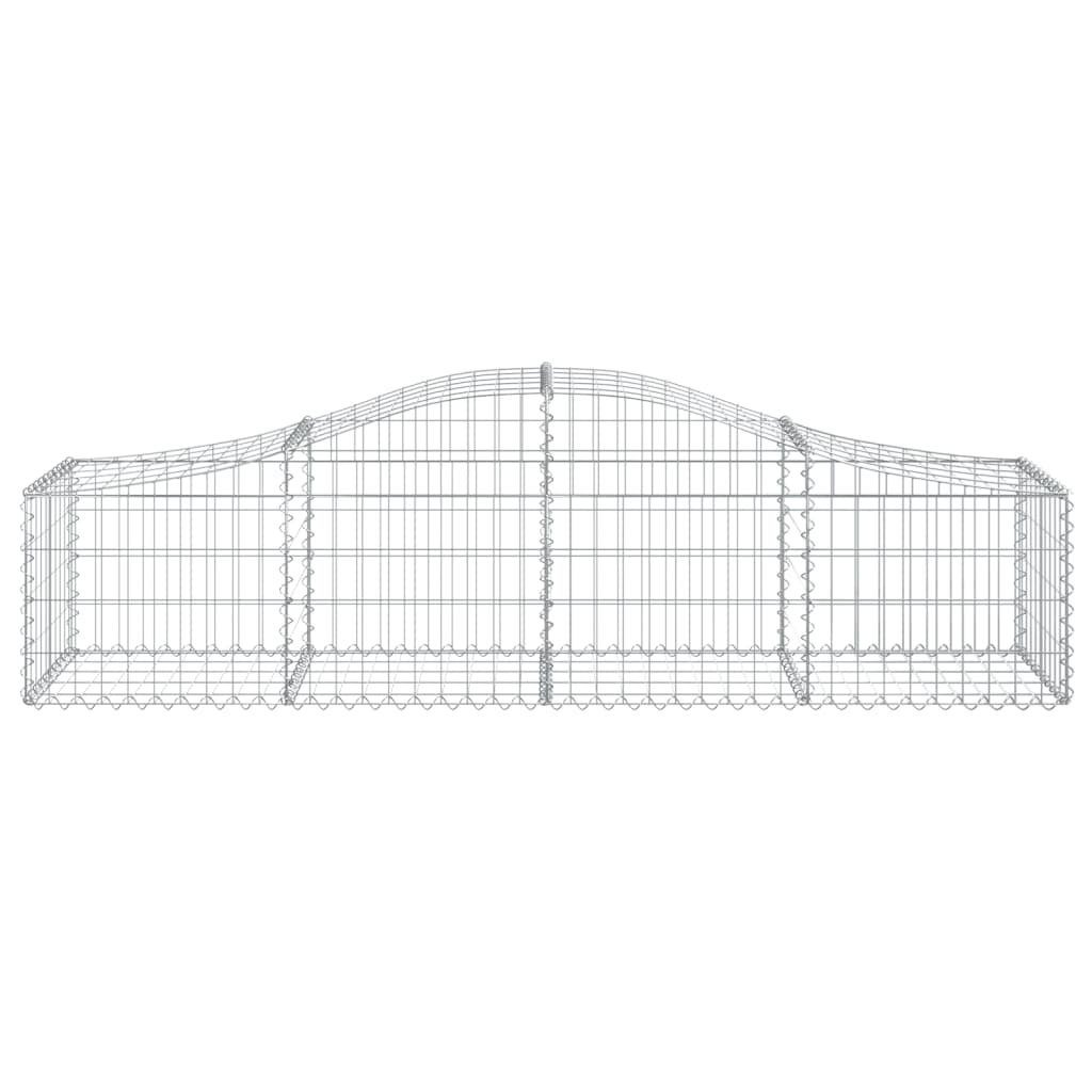vidaXL Blumentopf Gabionen mit Hochbogen 10 Stk. 200x50x40/60 cm Verzinktes Eisen (10 St)