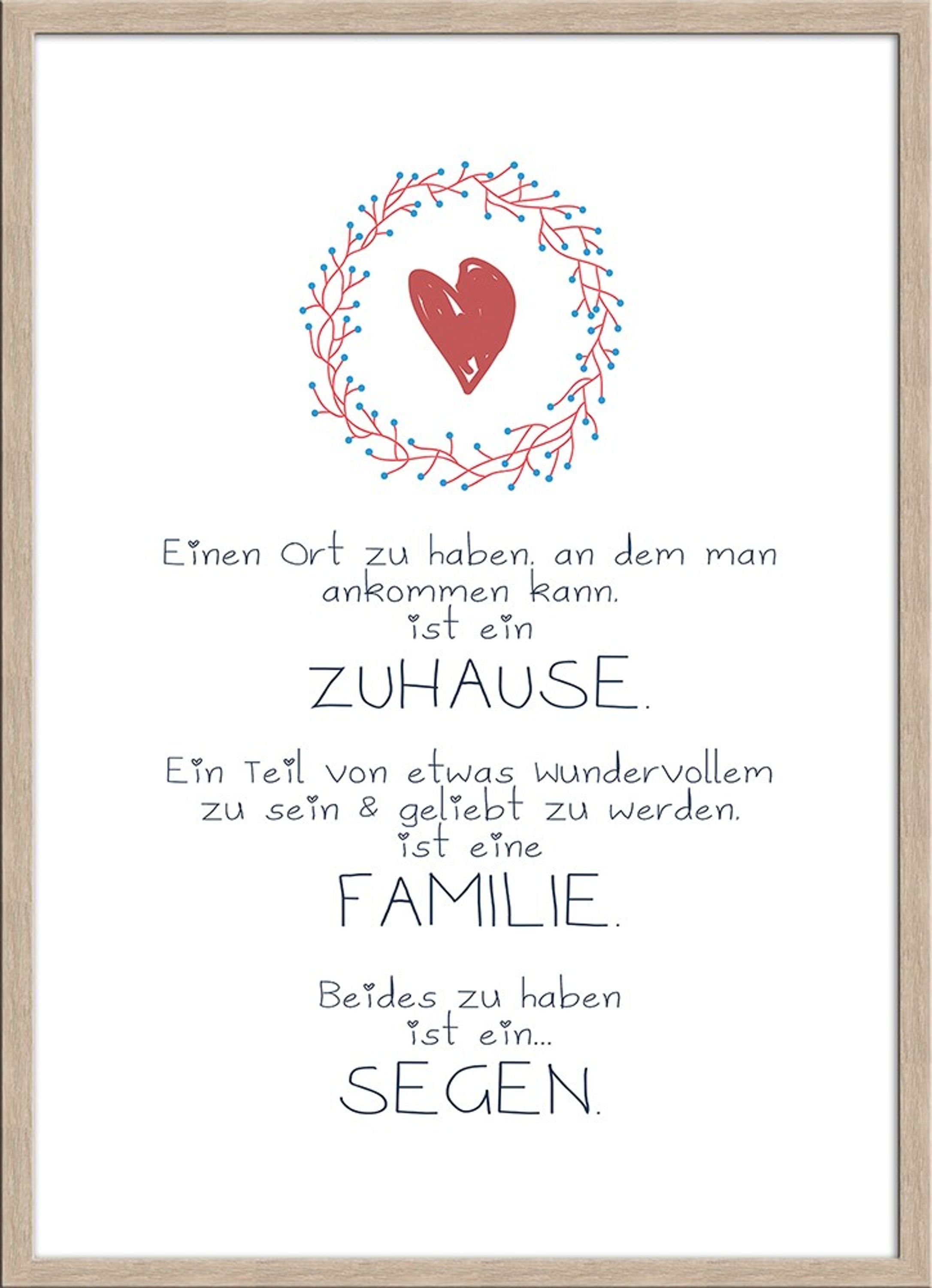 artissimo Bild mit Rahmen SpruchBild gerahmt 51x71cm / Poster inkl