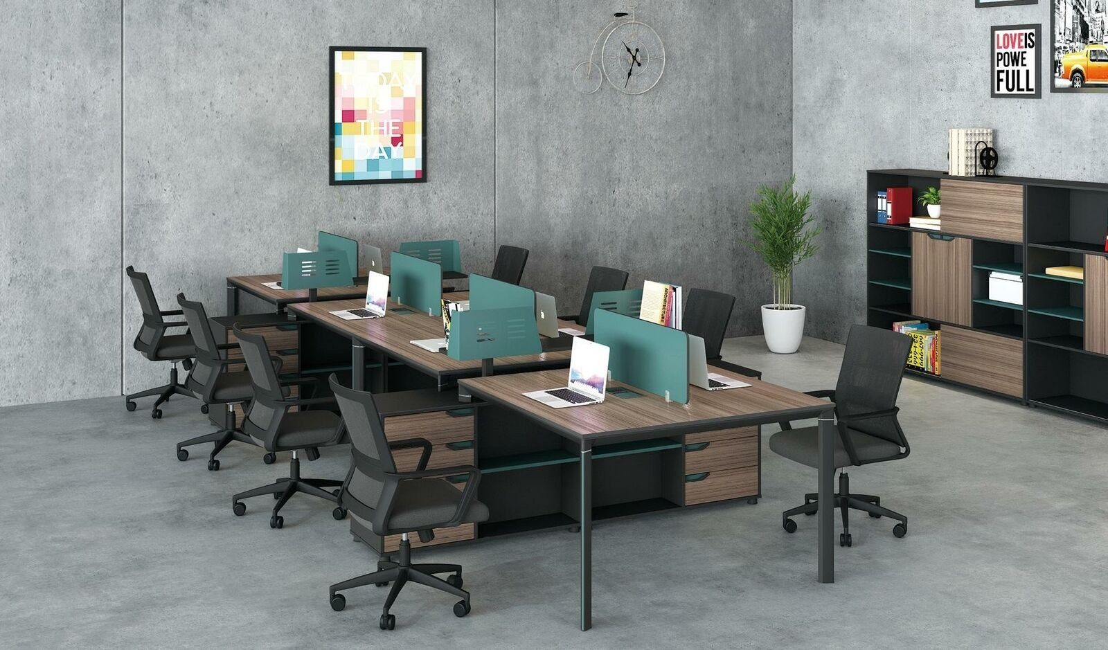 Einrichtung Schreibtisch, Tisch JVmoebel Arbeitsplätze 2 Callcenter Ausstattung Möbel Büro