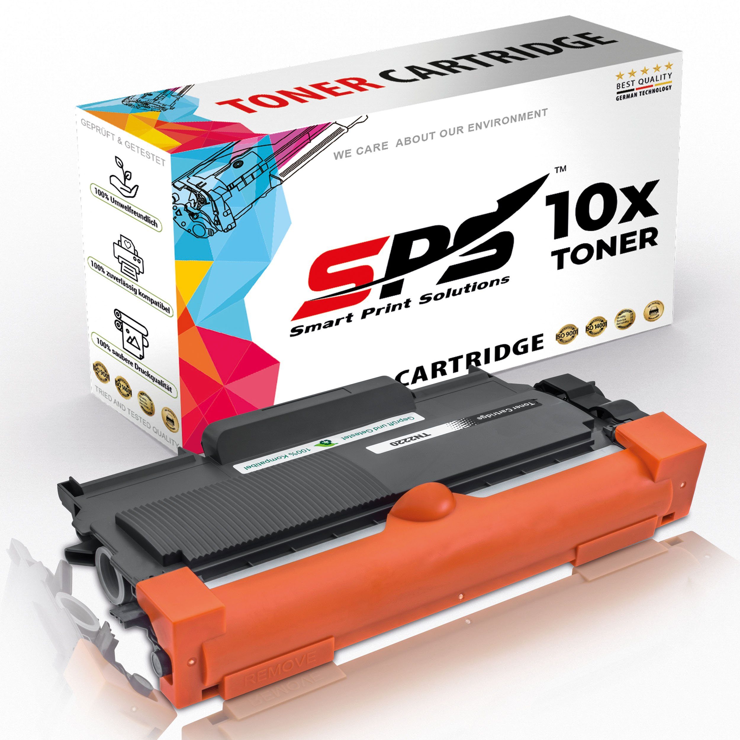 SPS Tonerkartusche Kompatibel für Brother Intellifax 2840C TN-2220, (10er Pack)