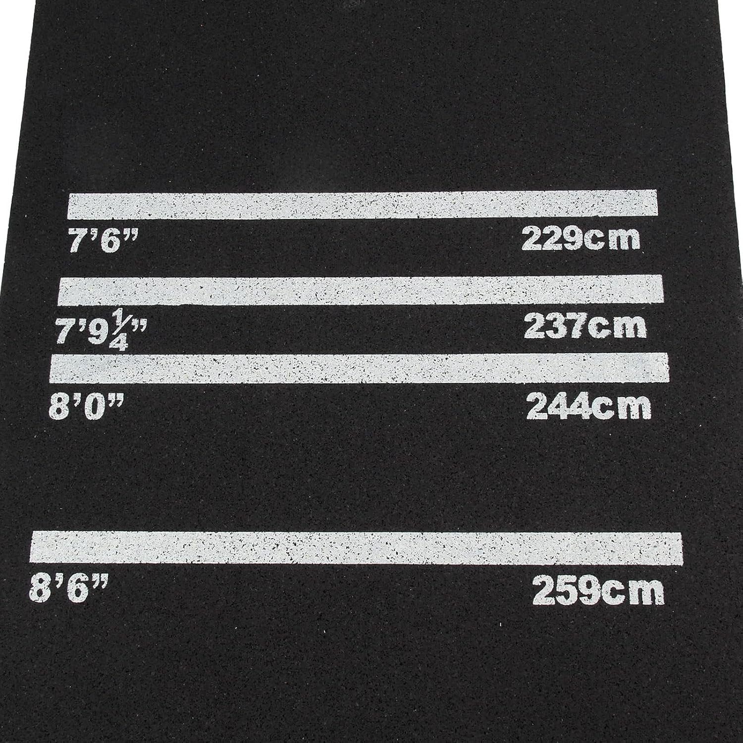 Youyijia Dartmatte Dartmatte mit 4 Abwurfdistanzen, 300 cm x 62 cm – Bild 5 von 5
