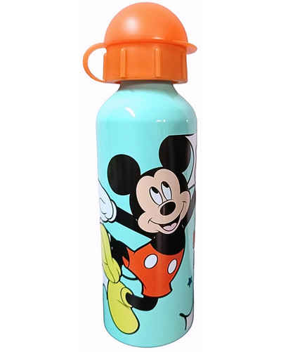 Disney Mickey Mouse Trinkflasche Mickey Maus, Kinderflasche aus Aluminium 520 ml BPA frei