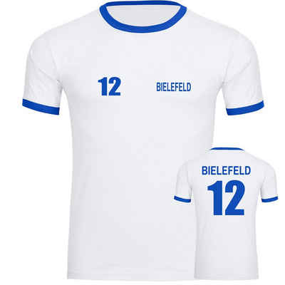 multifanshop T-Shirt Kontrast Bielefeld - Trikot 12 - Männer