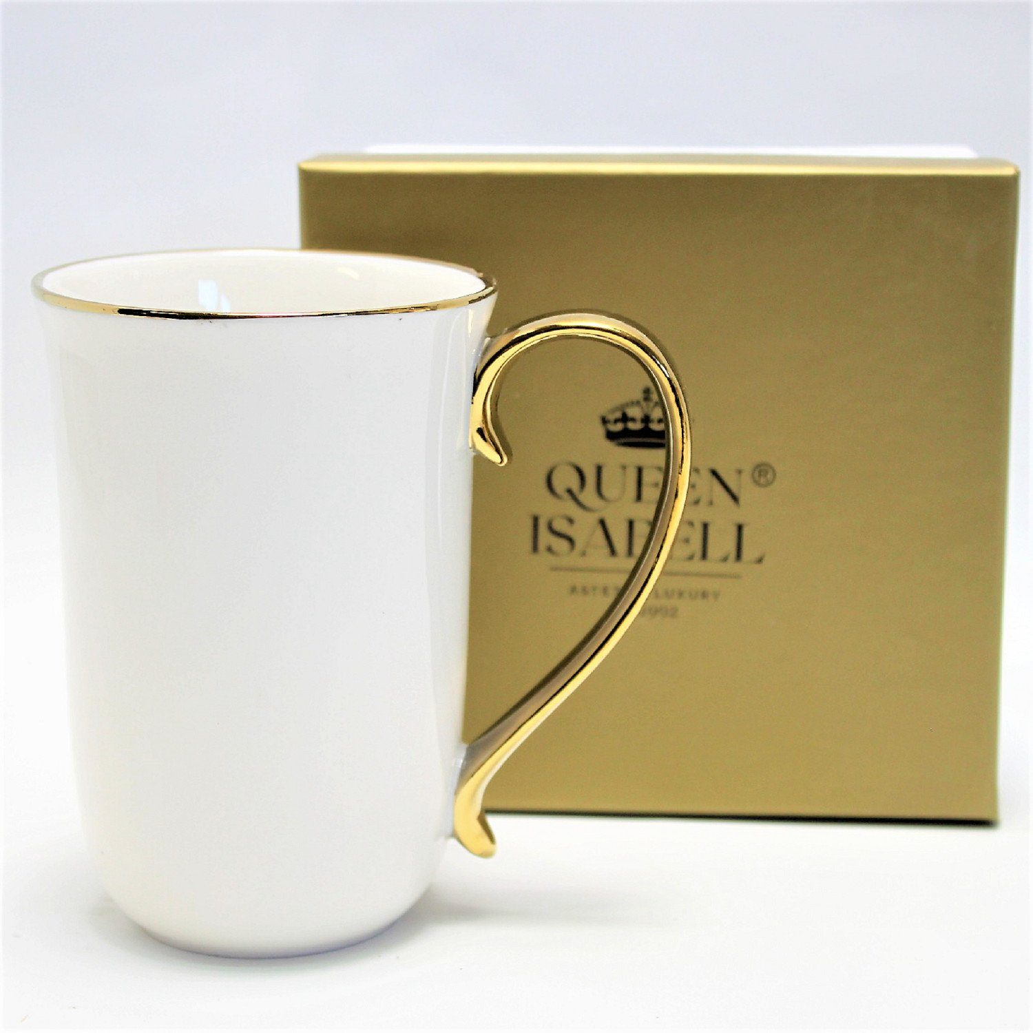 Queen Isabell Becher W23GD59-06426, Großer Porzellan-Kaffeebecher 400ml