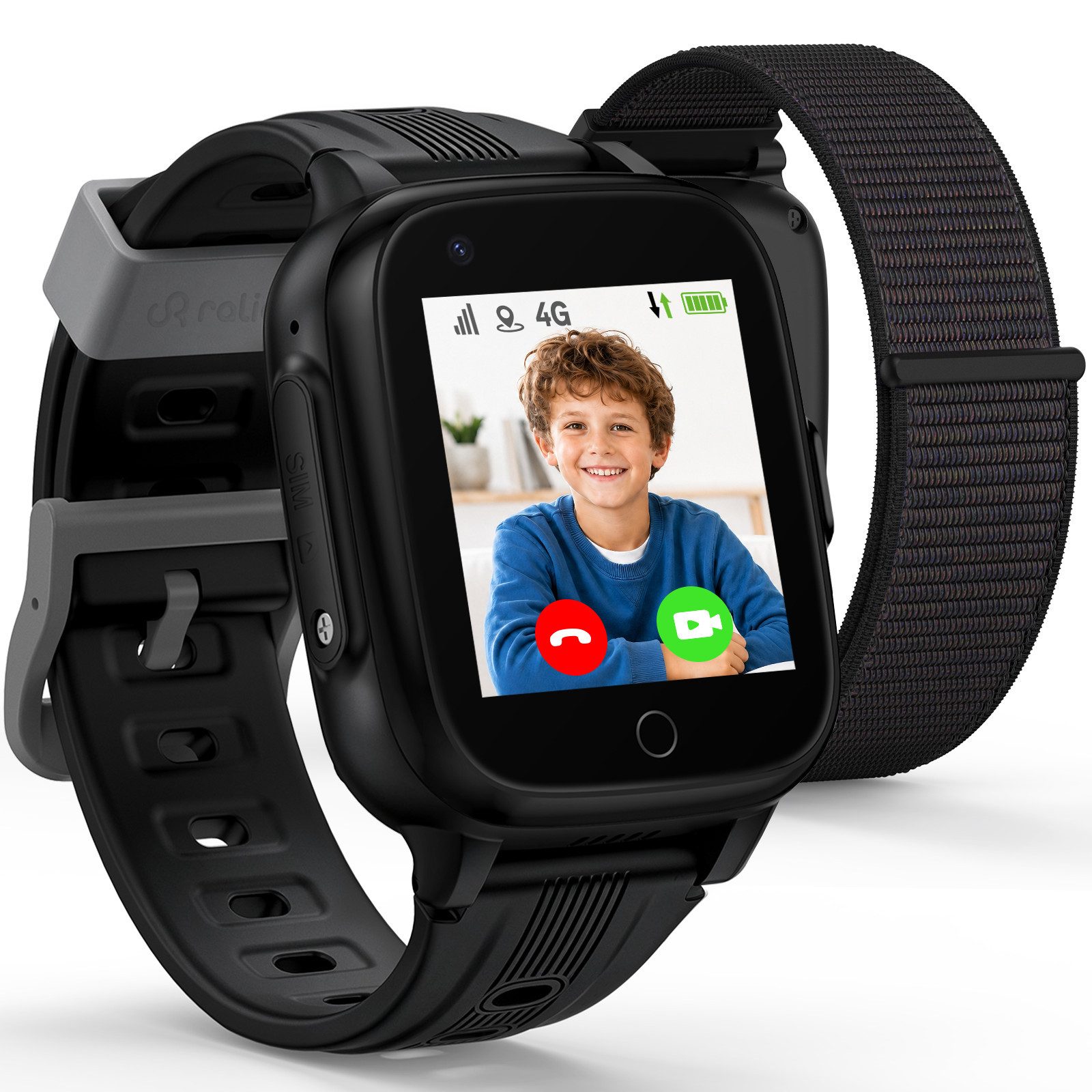 Ralio R5 Go 2026 Neue 4G Smartwatch Kinder mit HD-Videoanrufe, GPS-Ortung Smartwatch (Kinderuhr mit Nano-SIM-Kartensteckplatz, ohne integrierten App-Store cm/1,4 Zoll) störungsfreies Nutzungserlebnis, Smartwatch für Kinder mit großem Farbdisplay, langer Akkulaufzeit von bis zu 3 Tagen und vielseitigen Funktionen, ideal für Jungen und Mädchen im Schulalter